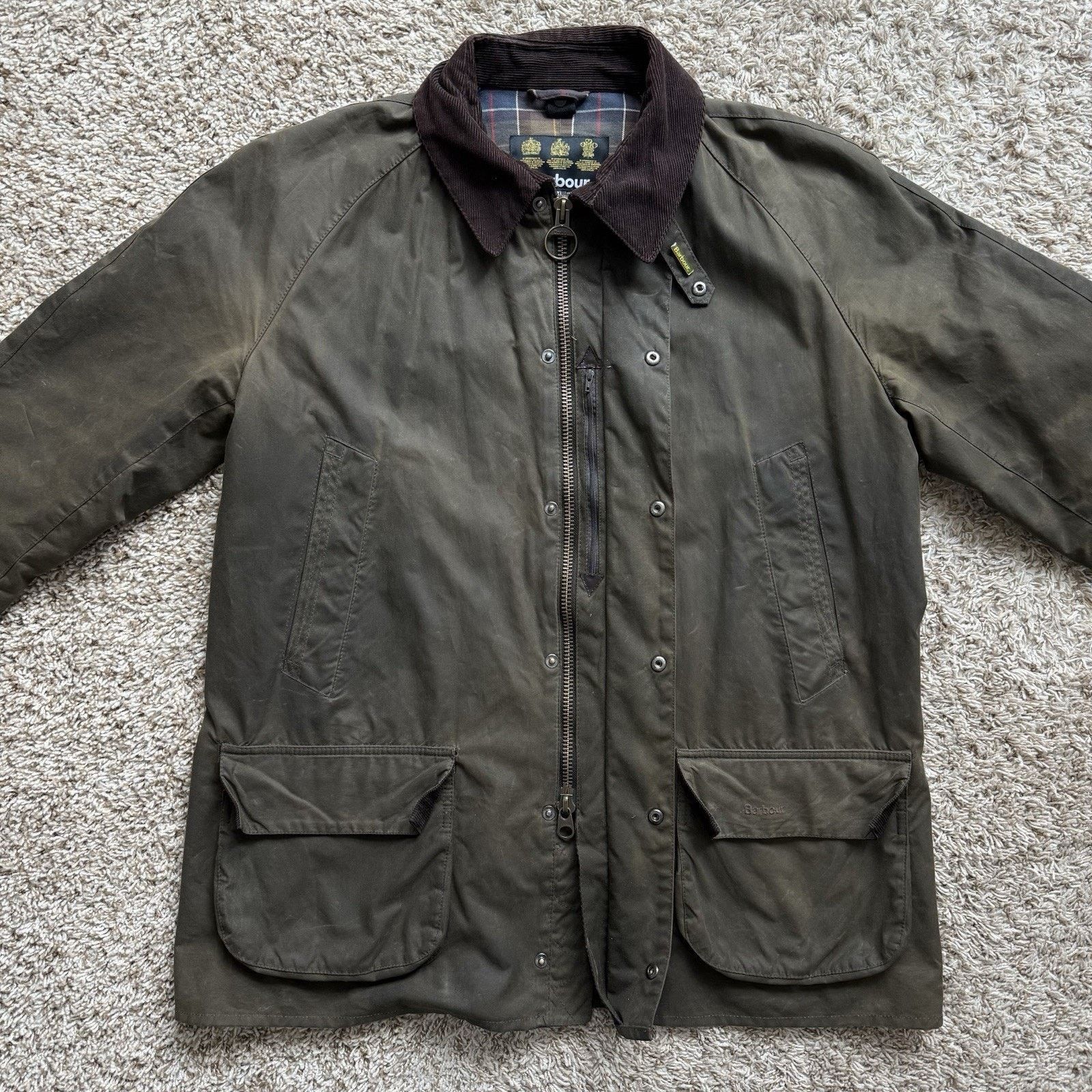 Barbour Barbour Bristol Waxed Jacket Olive Green Tartan Cotton XXL Size US XXL / EU 58 / 5 - 5 Thumbnail
