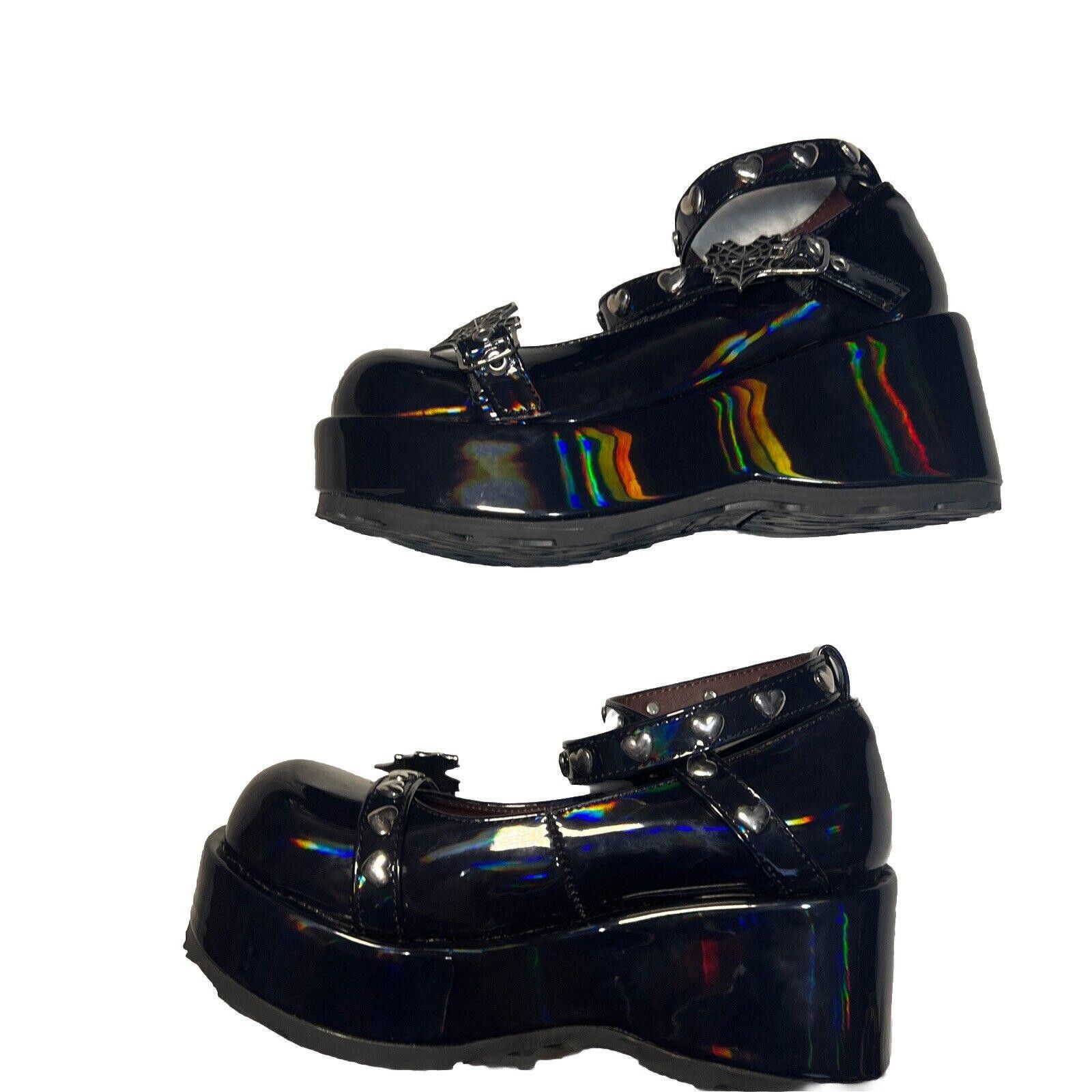 Designer Sz 6 Demonata Cubby 25 Black Holo Platform Mary Jane’s Size US 6 / IT 36 - 6 Thumbnail