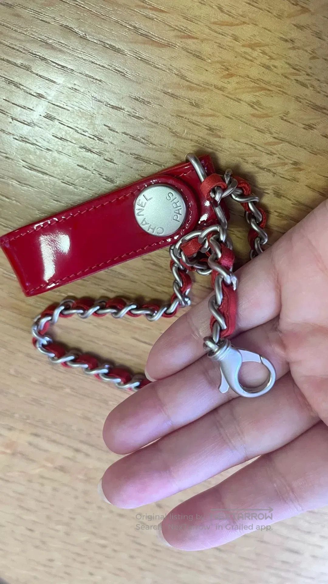 Chanel Chanel Red Patent Leather Chain. Size ONE SIZE - 2 Thumbnail