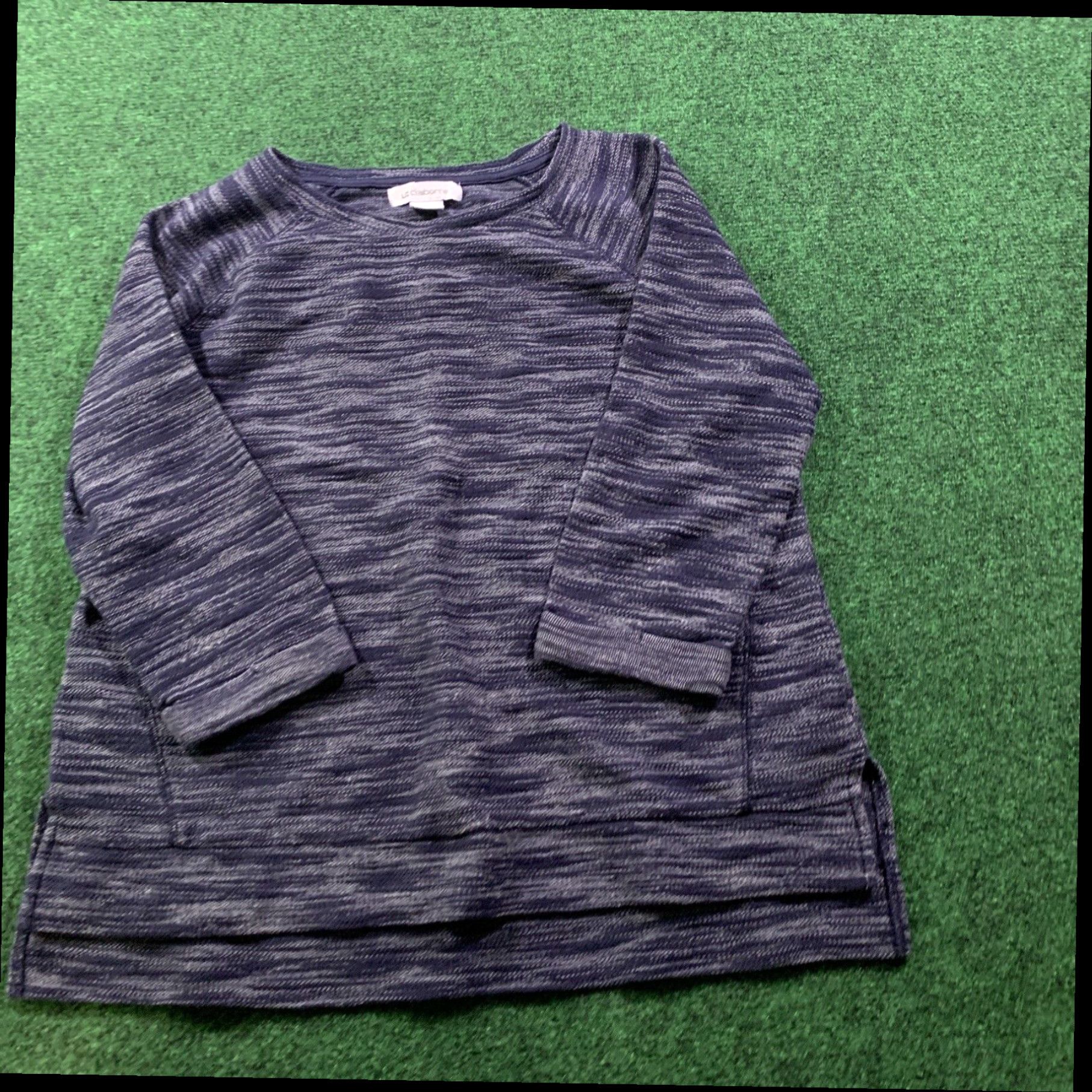 Vintage LIZ CLAIBORNE Woman's Size M Knit design Navy blue Size M / US 6-8 / IT 42-44 - 3 Thumbnail