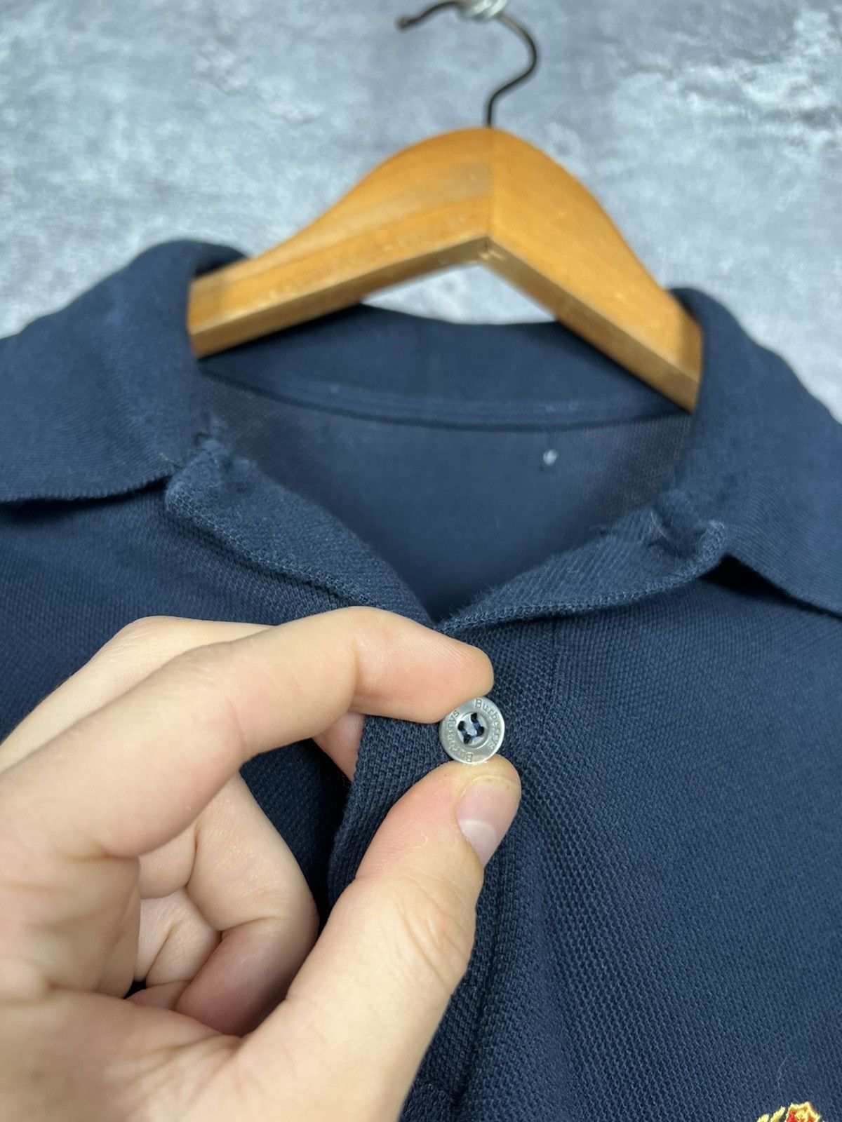 Burberry Vintage Burberry Polo With Logo Size L Size US L / EU 52-54 / 3 - 4 Thumbnail