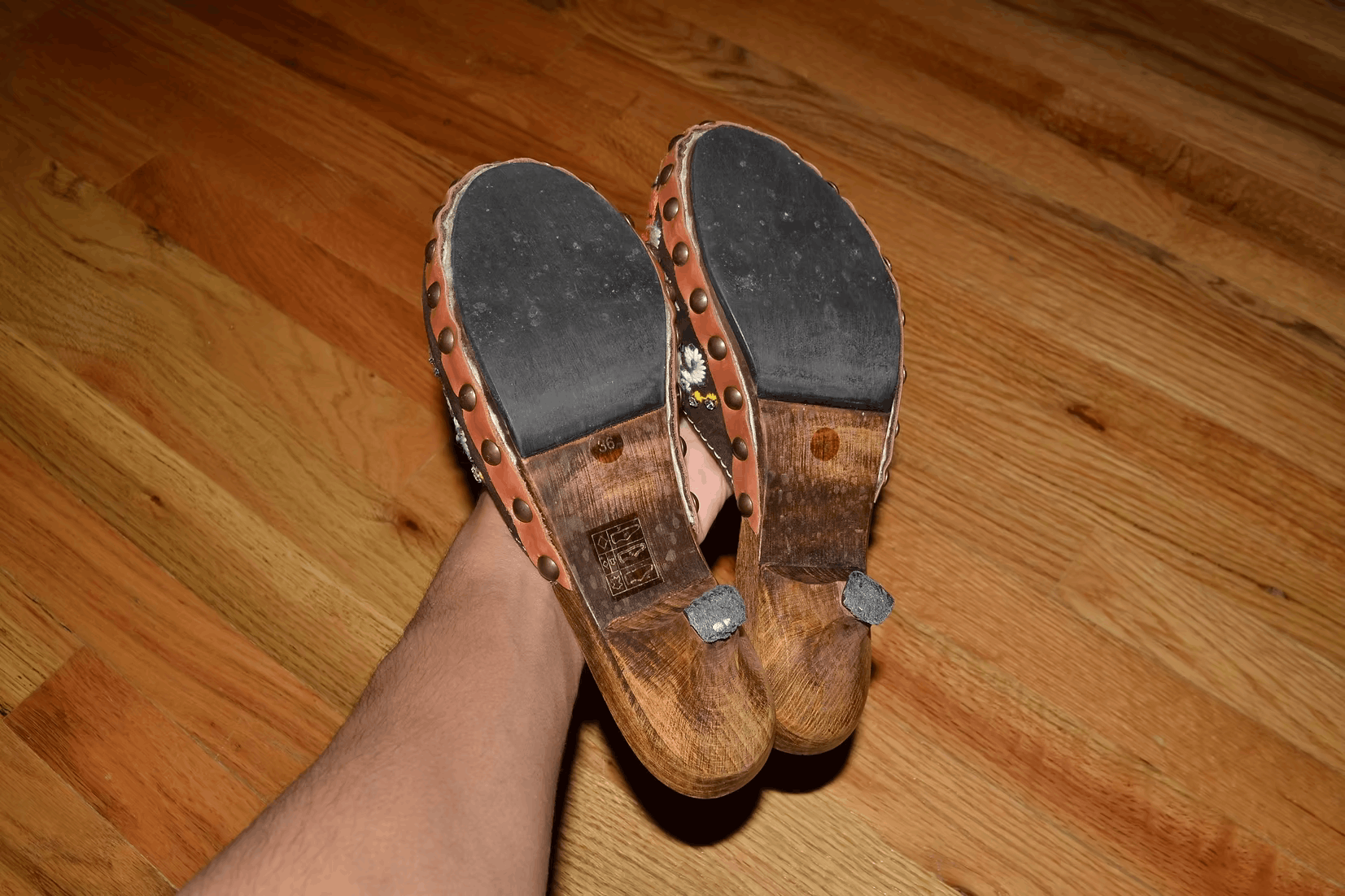Miu Miu Early 2000s Embroidered Shearling-Lined Clogs Size US 7 / IT 37 - 6 Thumbnail