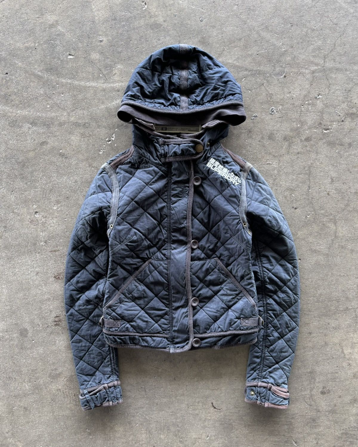 Superdry Puffer Zip Up Hooded Jacket