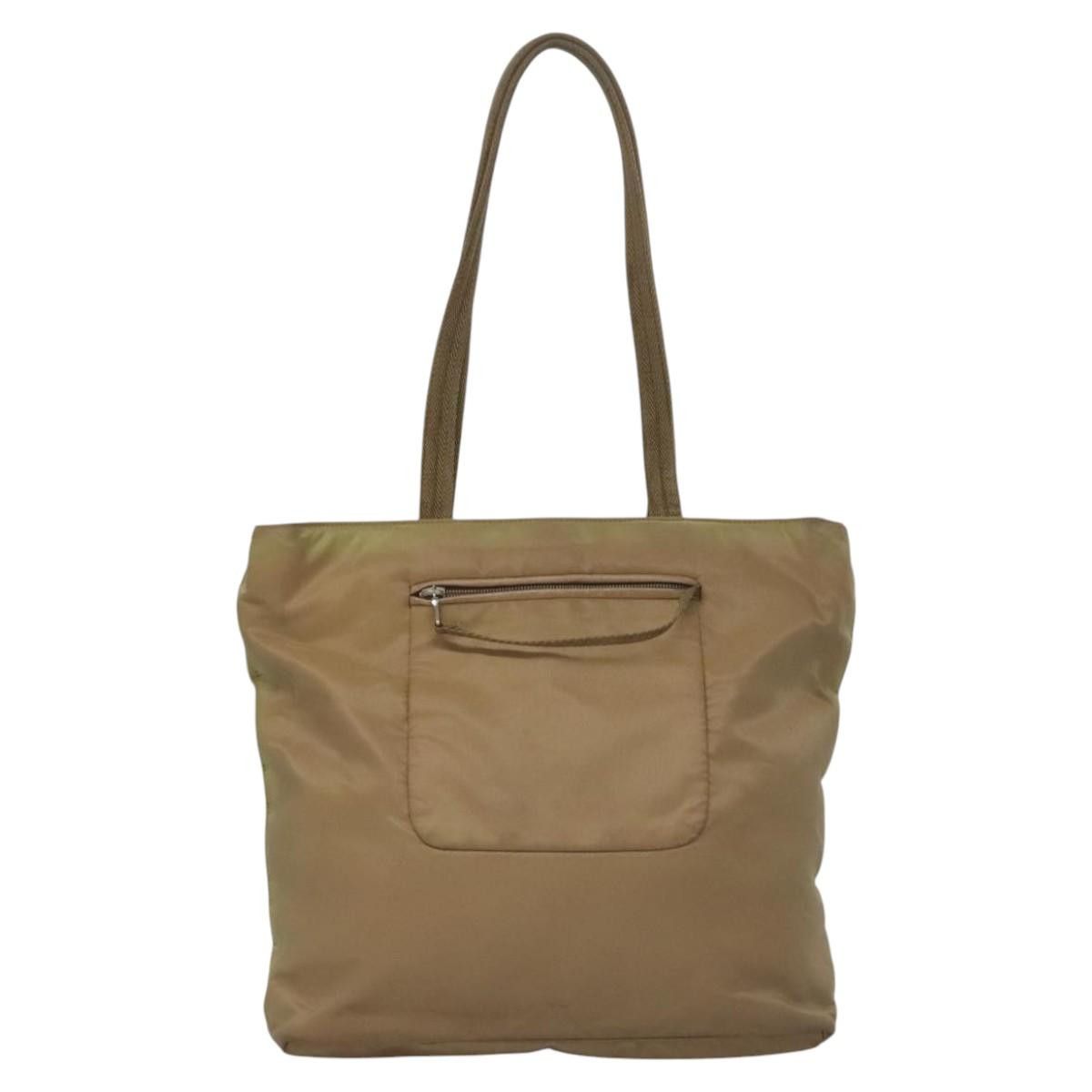 Prada Beige Synthetic Tote Bag (Pre-Owned) Size ONE SIZE - 1 Thumbnail