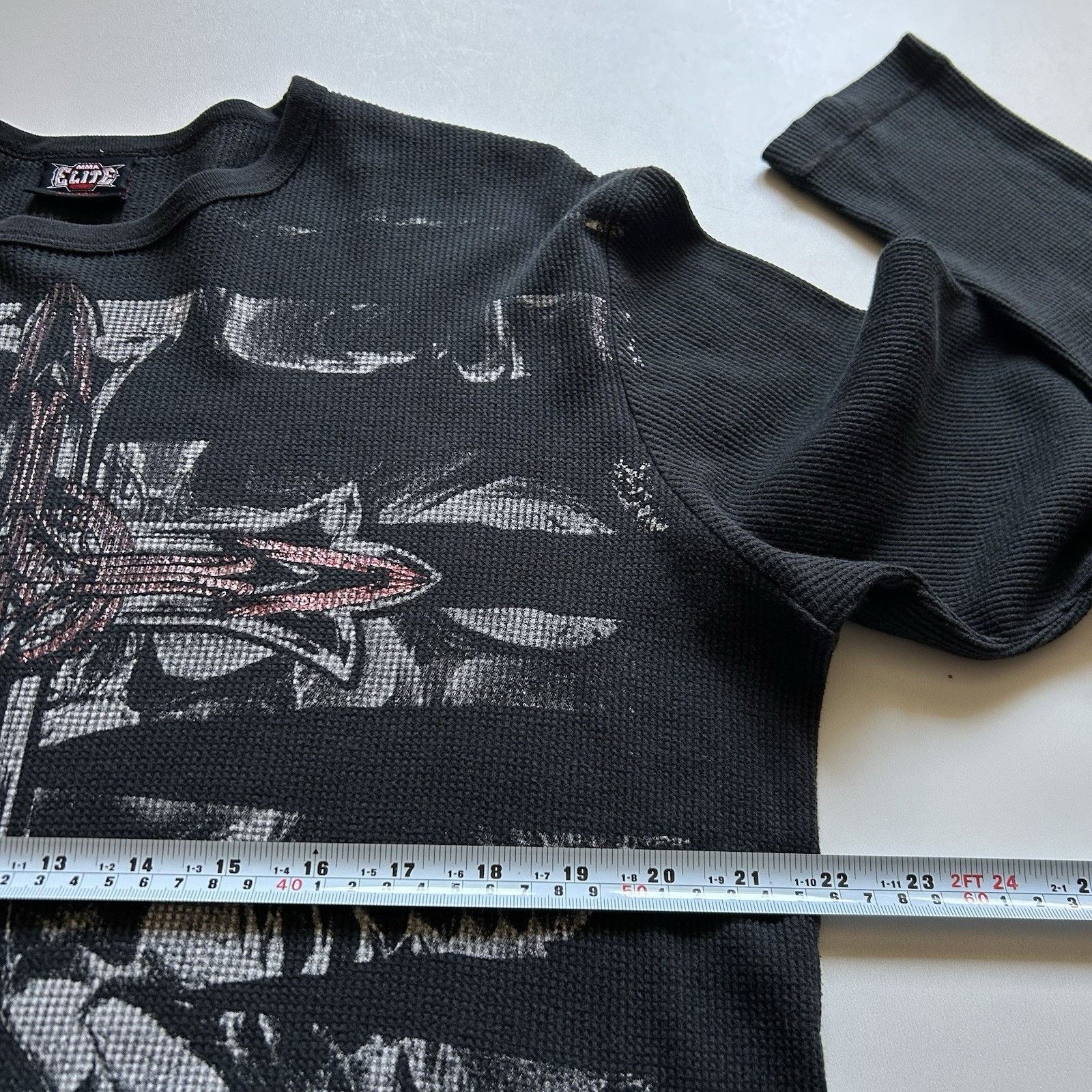 Vintage Vintage Y2K MMA Long Sleeve Shirt XL Waffle Thermal Cross Size US XL / EU 56 / 4 - 5 Thumbnail