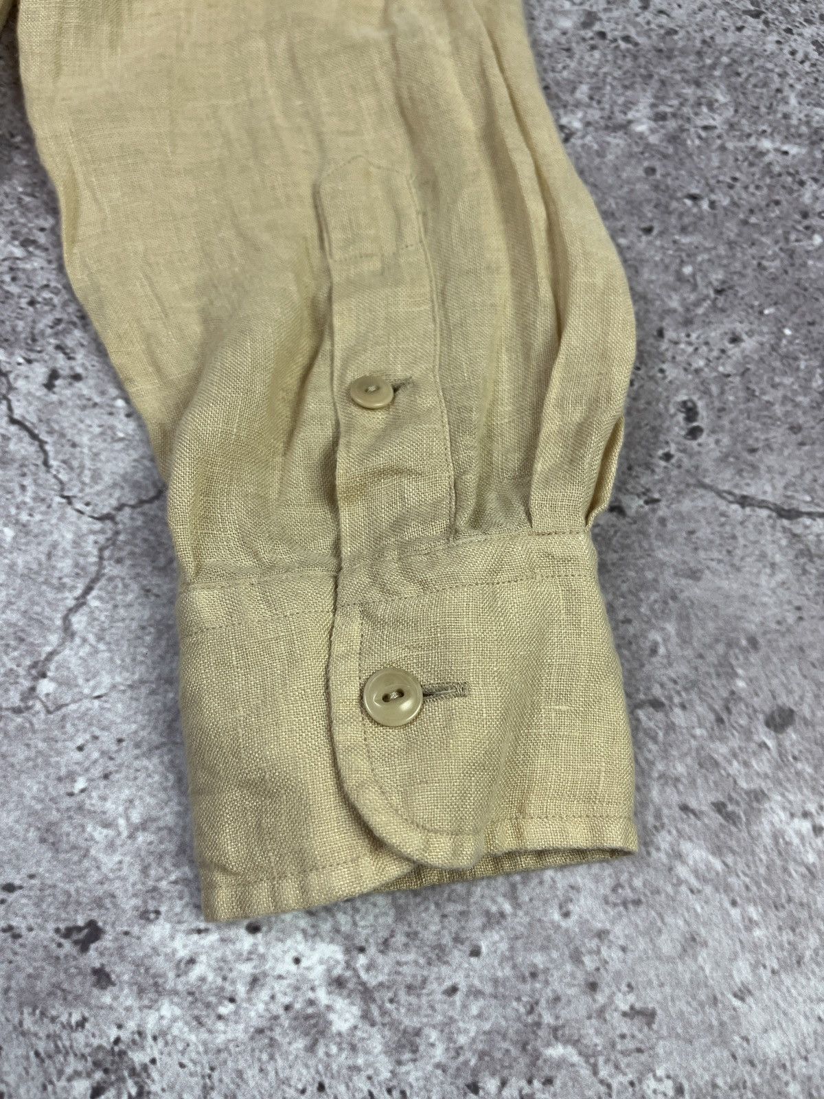 Polo Ralph Lauren Linen Shirt Beige Safari Classic Fit Lightweight Summer Size S / US 4 / IT 40 - 5 Thumbnail
