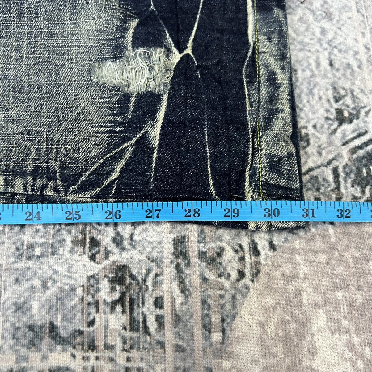 14th Addiction Flared Distressed Faded Wash Black Erown Jeans Size US 31 - 24 Thumbnail