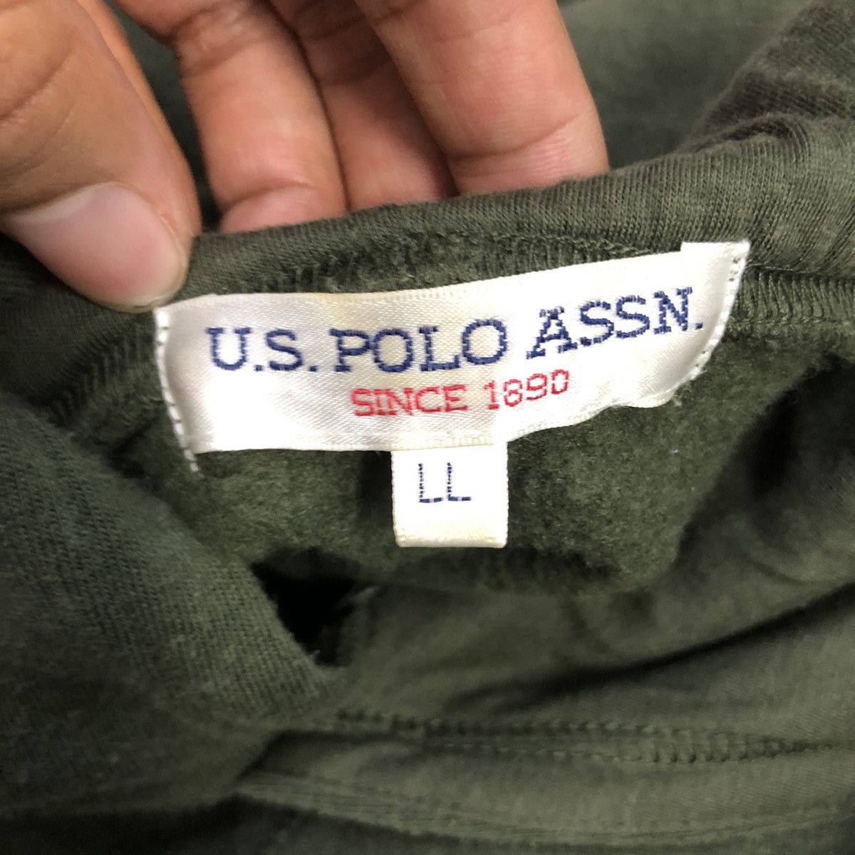 U.S. Polo Assn. Vintage Us Polo Assn Embroidery Logo Plain Hoodie Sweatshirt Size US XXL / EU 58 / 5 - 9 Thumbnail