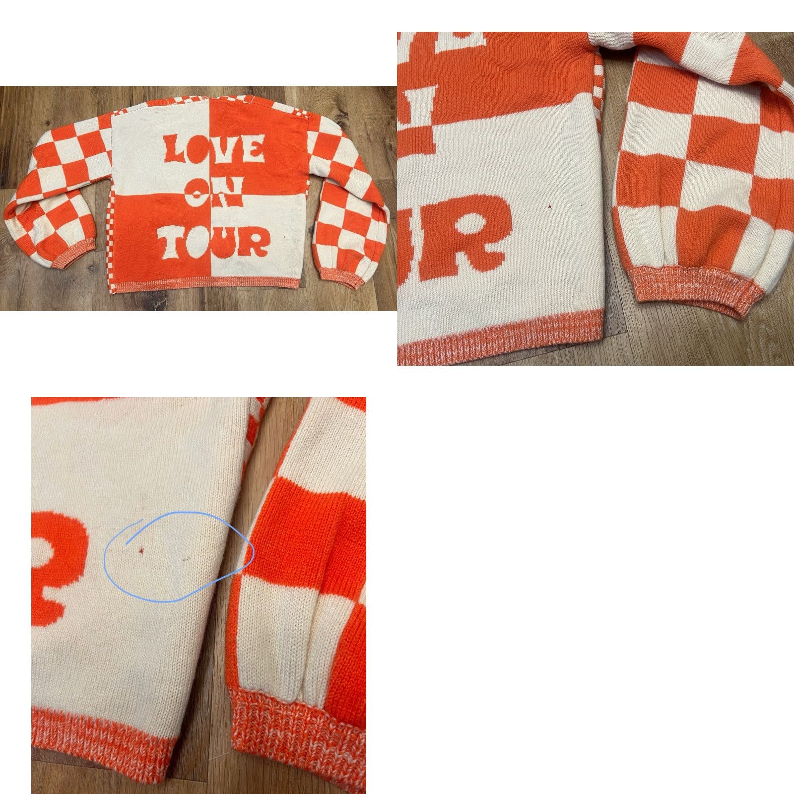 Vintage VINTAGE Harry Styles Hidden Angels Bunny Love On Tour Orange Checkered Cardigan S Womens Cardigan Size S Orange Bunny Love On Tour Cardigan Shirts? Size S / US 4 / IT 40 - 8 Thumbnail