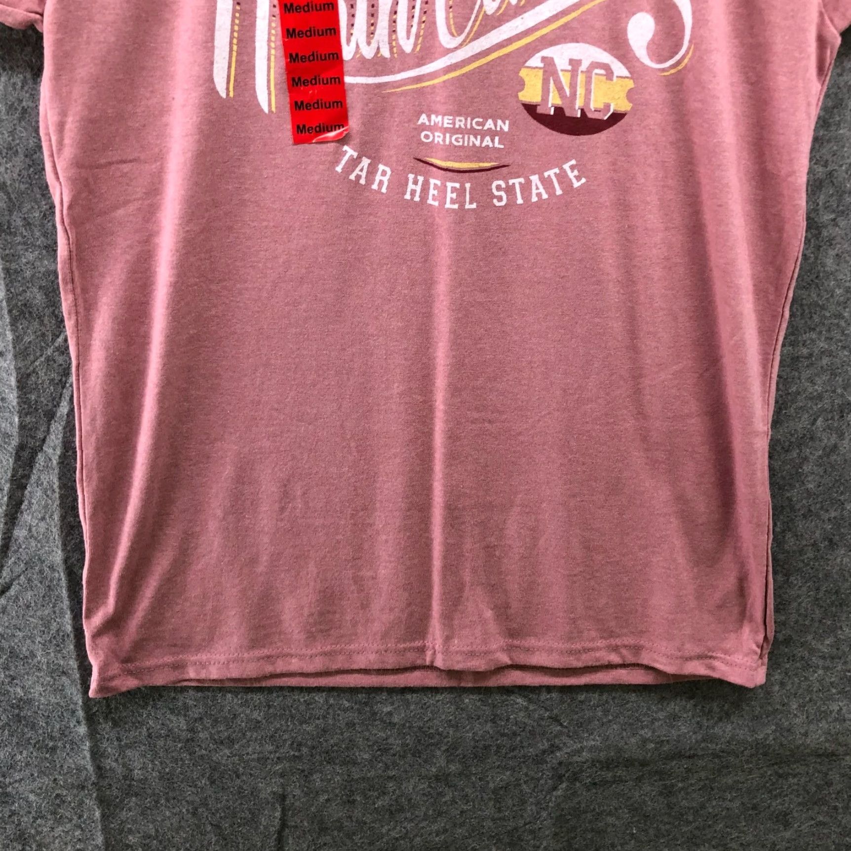 Gildan Gildan Womens Graphic T-Shirt - North Carolina Tar Heel State - Pink - Size M - Casual Cotton - Short Sleeve Size M / US 6-8 / IT 42-44 - 4 Thumbnail