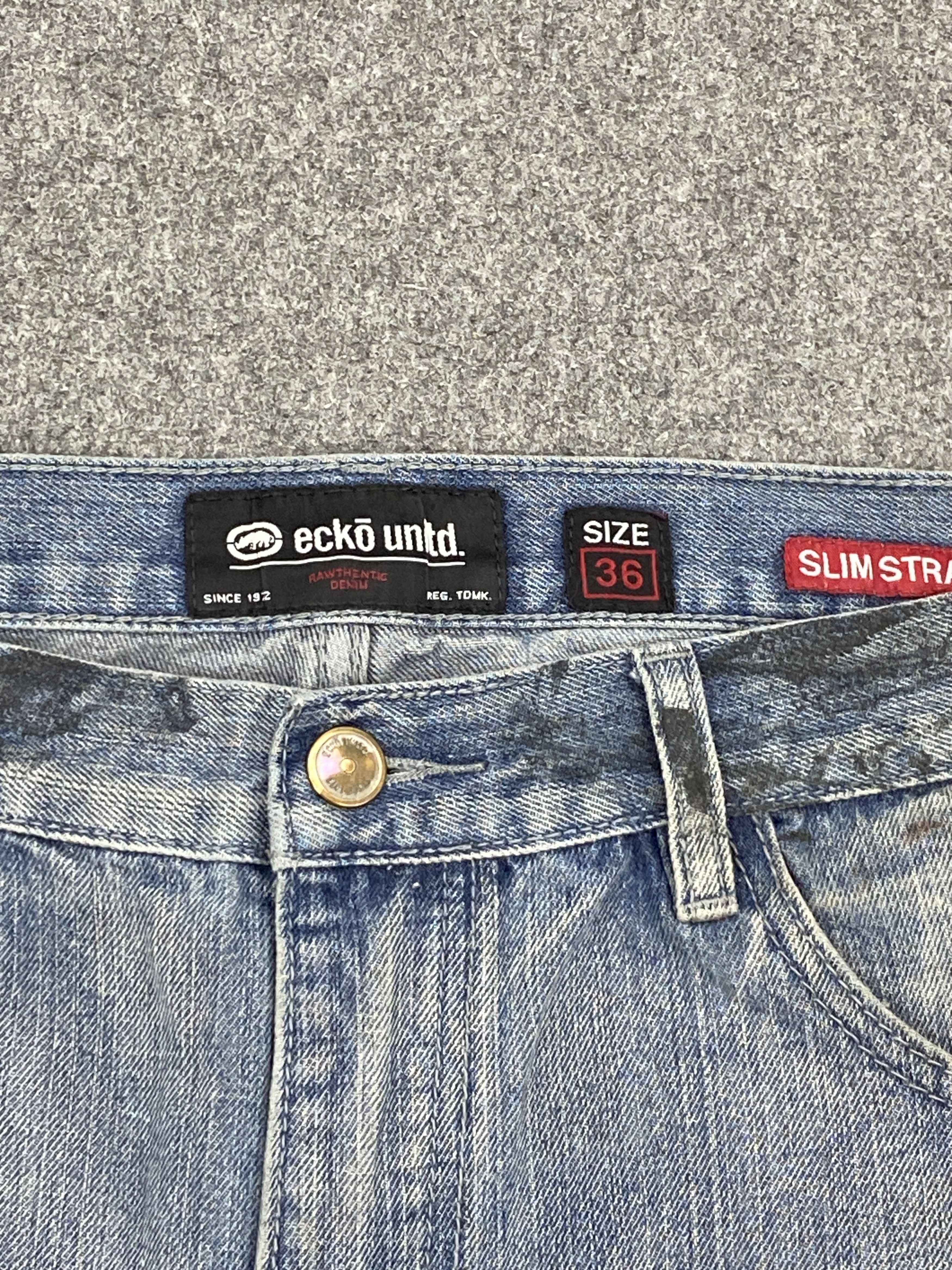 Ecko Unltd. Vintage Ecko Unltd Faded Blue Jeans DP2696 Size US 35 - 7 Thumbnail