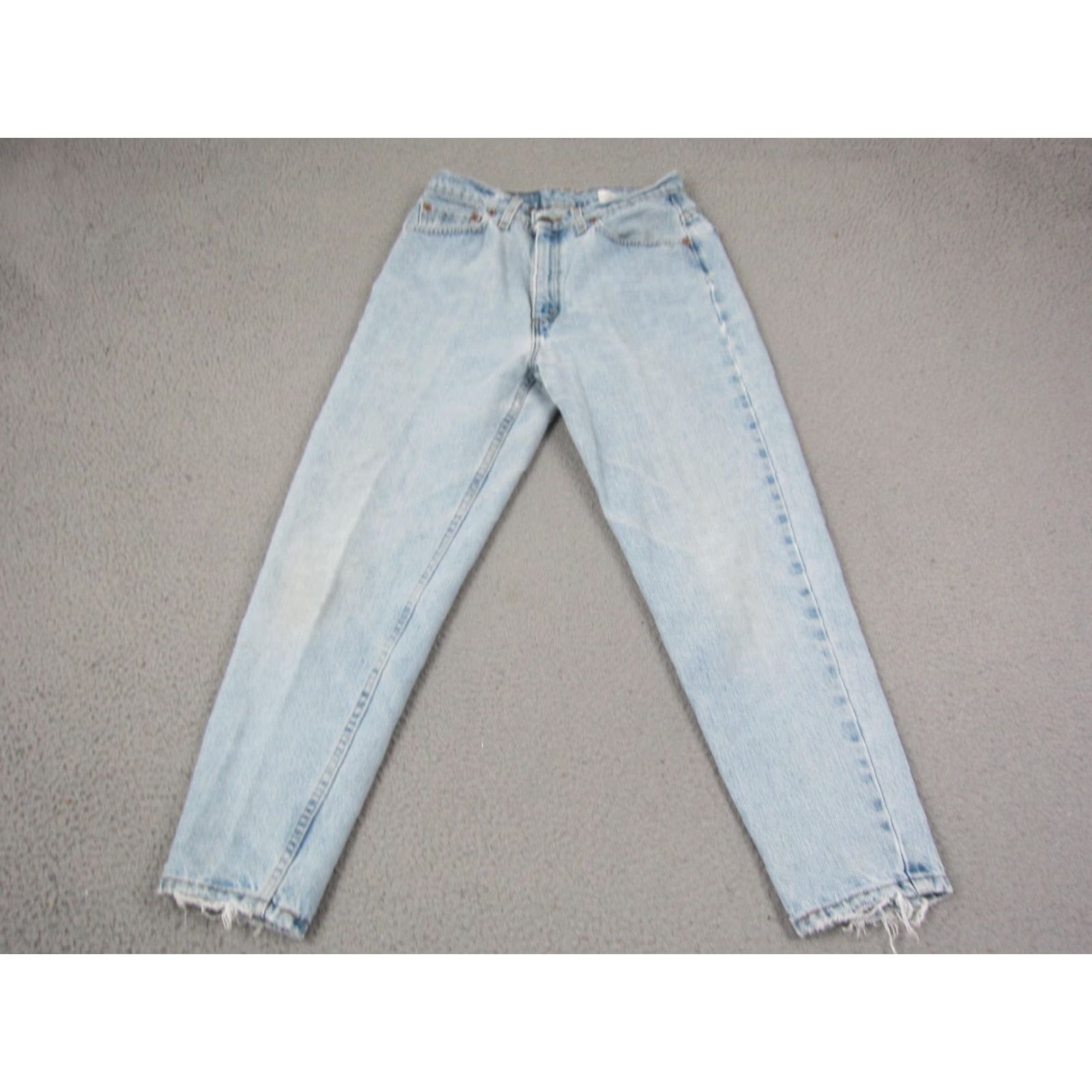 Levi's VINTAGE Levi's 521 Jeans Womens 27x25 Blue Denim Tapered 10 Petite Made in USA Size 32" / US 10 / IT 46 - 5 Thumbnail
