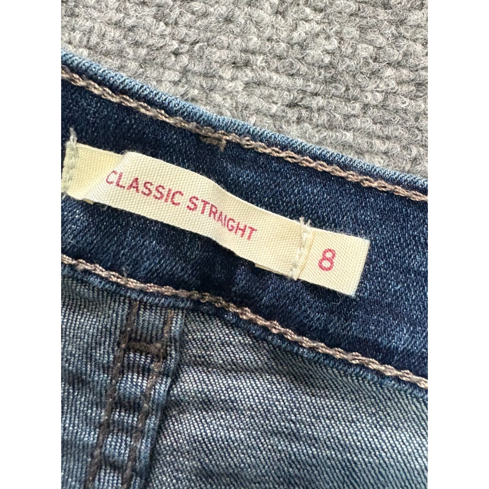 Levi's Levi's Jeans Women 8 M Dark Blue 558022 Denim 99% Cotton Regular Fit 5-Pocket Straight Size 29" - 4 Thumbnail