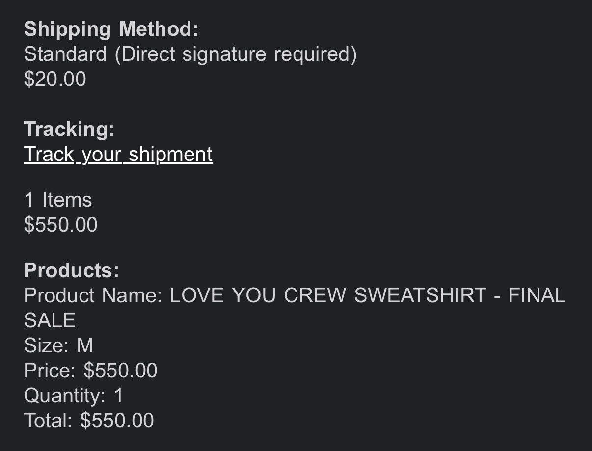 Chrome Hearts Chrome Hearts ‘Love You’ Crewneck Size US M / EU 48-50 / 2 - 4 Thumbnail