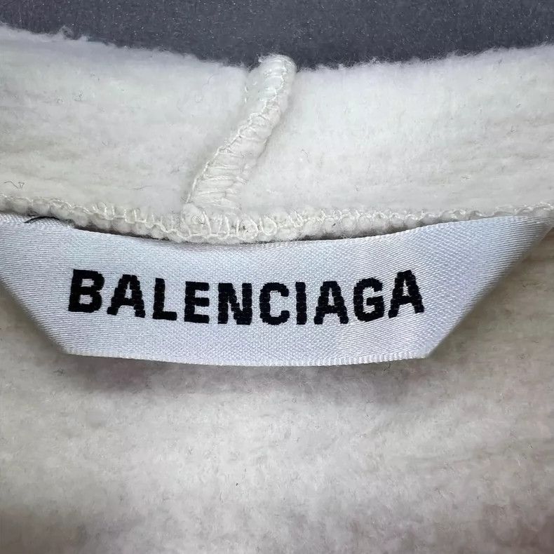 Balenciaga Balenciaga Off-white embroidered LOGO hooded sweater Size US M / EU 48-50 / 2 - 3 Thumbnail