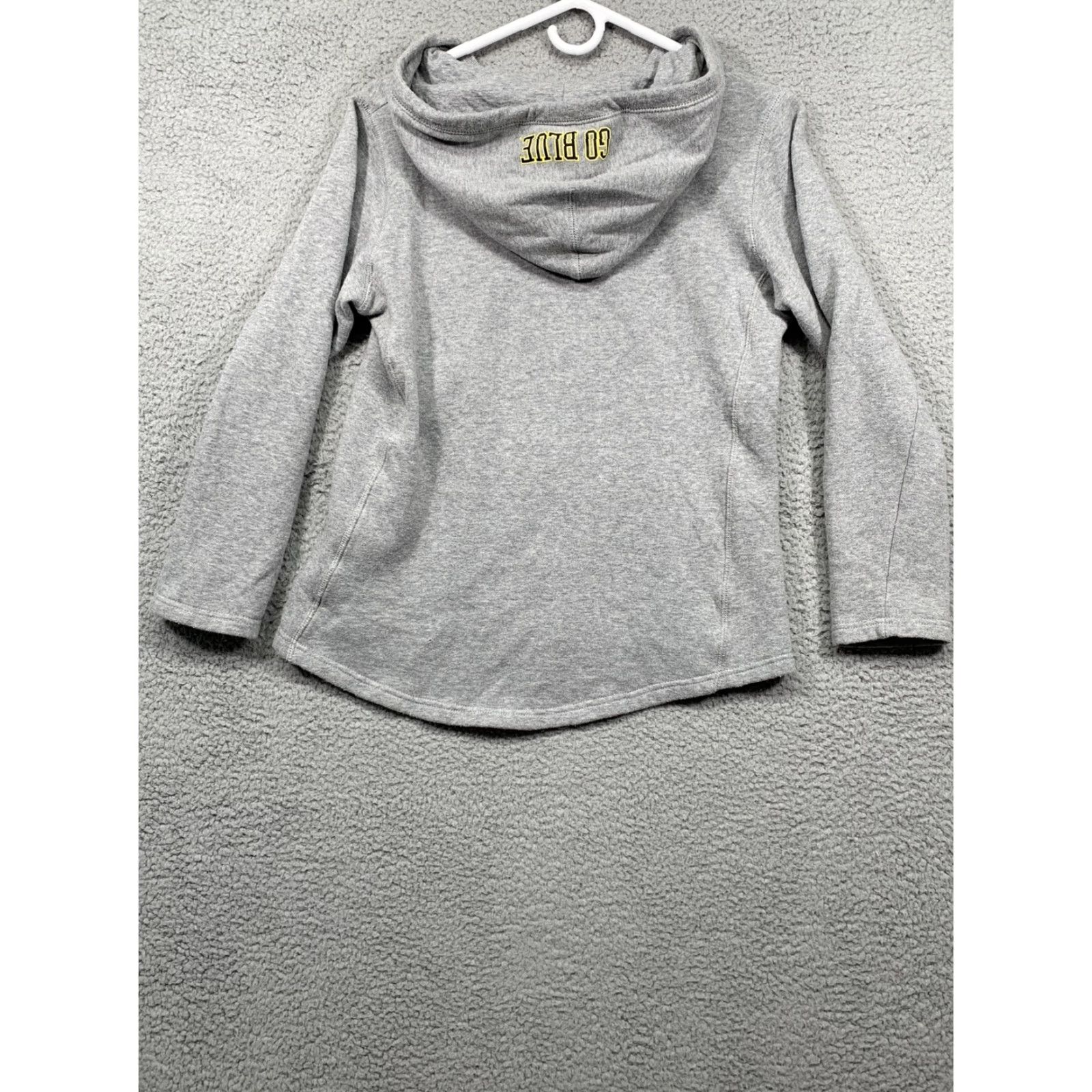 Vintage Stadium Athletics Michigan Go Blue Graphic Juniors Hooded Sweatshirt Medium Gray Size M / US 6-8 / IT 42-44 - 4 Thumbnail