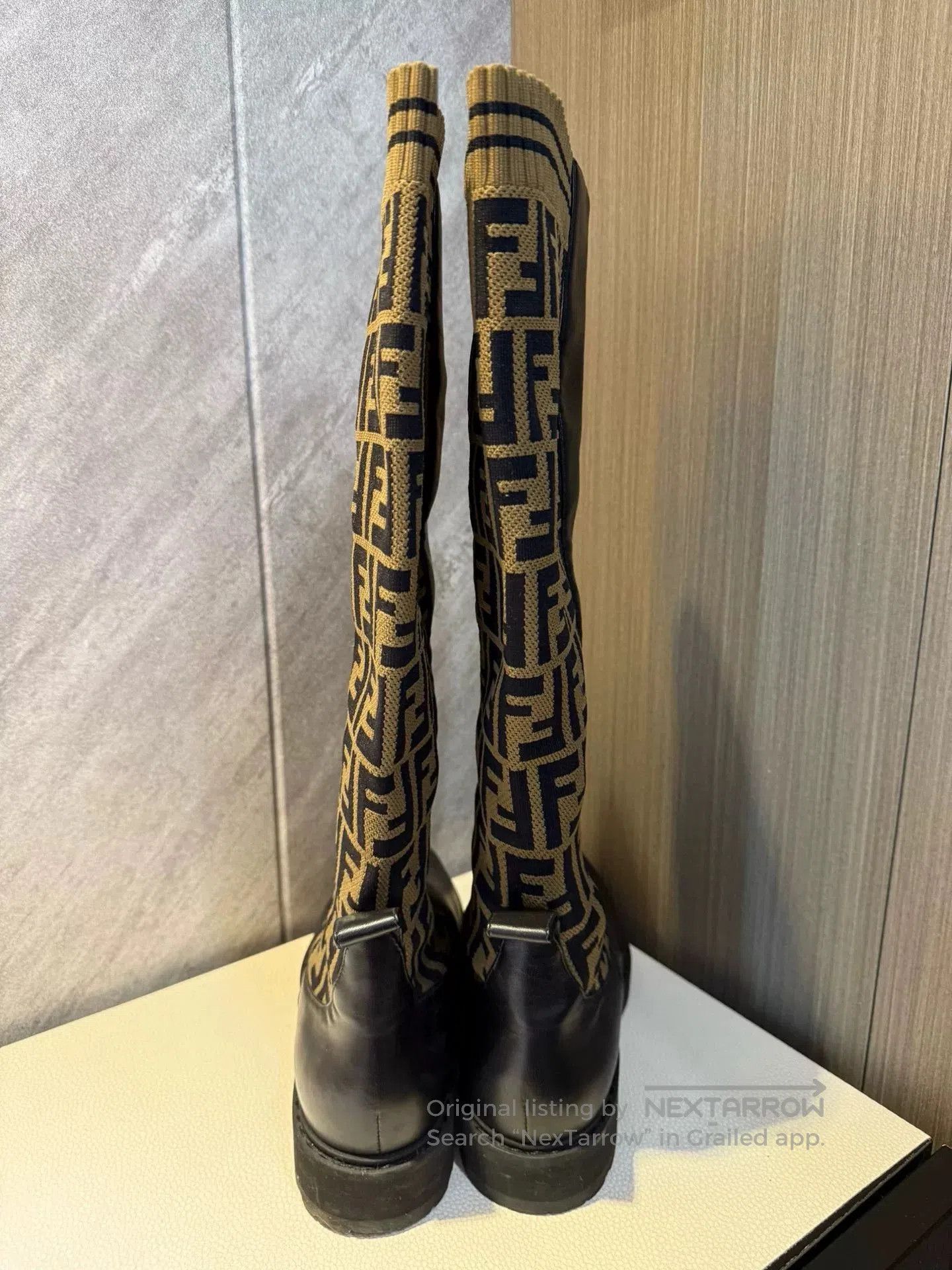 Fendi Fendi FF Logo High-Top Boots. Size US 8 / IT 38 - 4 Thumbnail