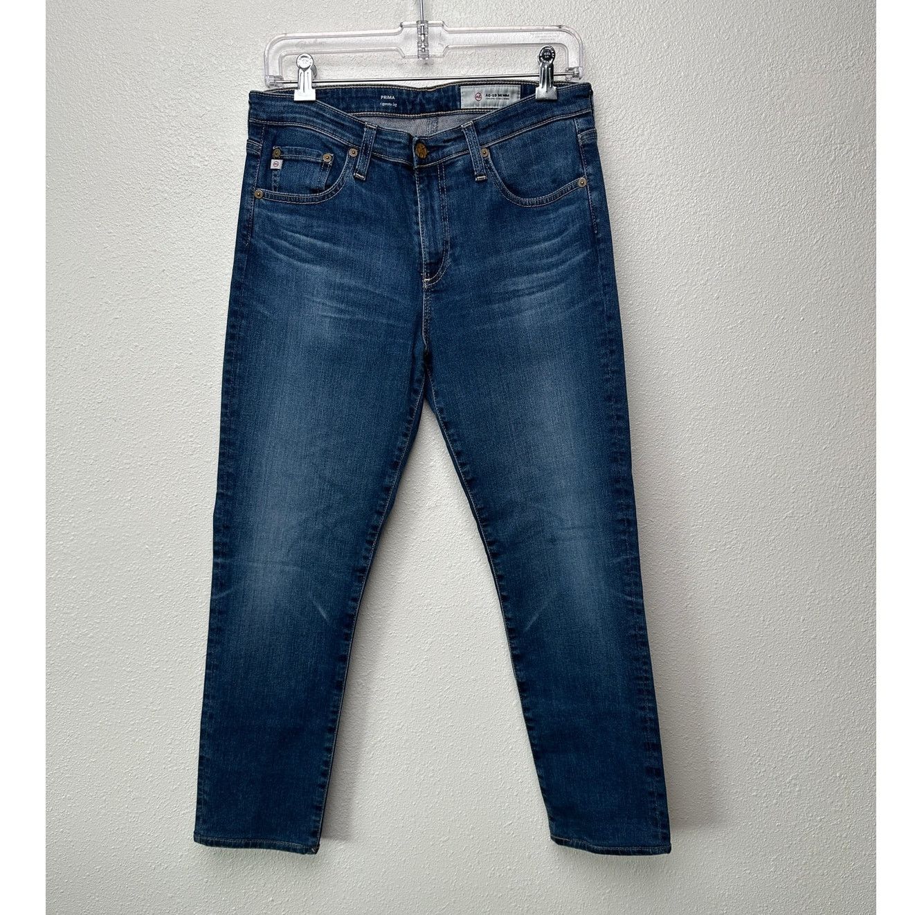 AG Adriano Goldschmied AG women’s Prima cigarette leg jeans medium wash US 29 Size 29" - 2 Thumbnail
