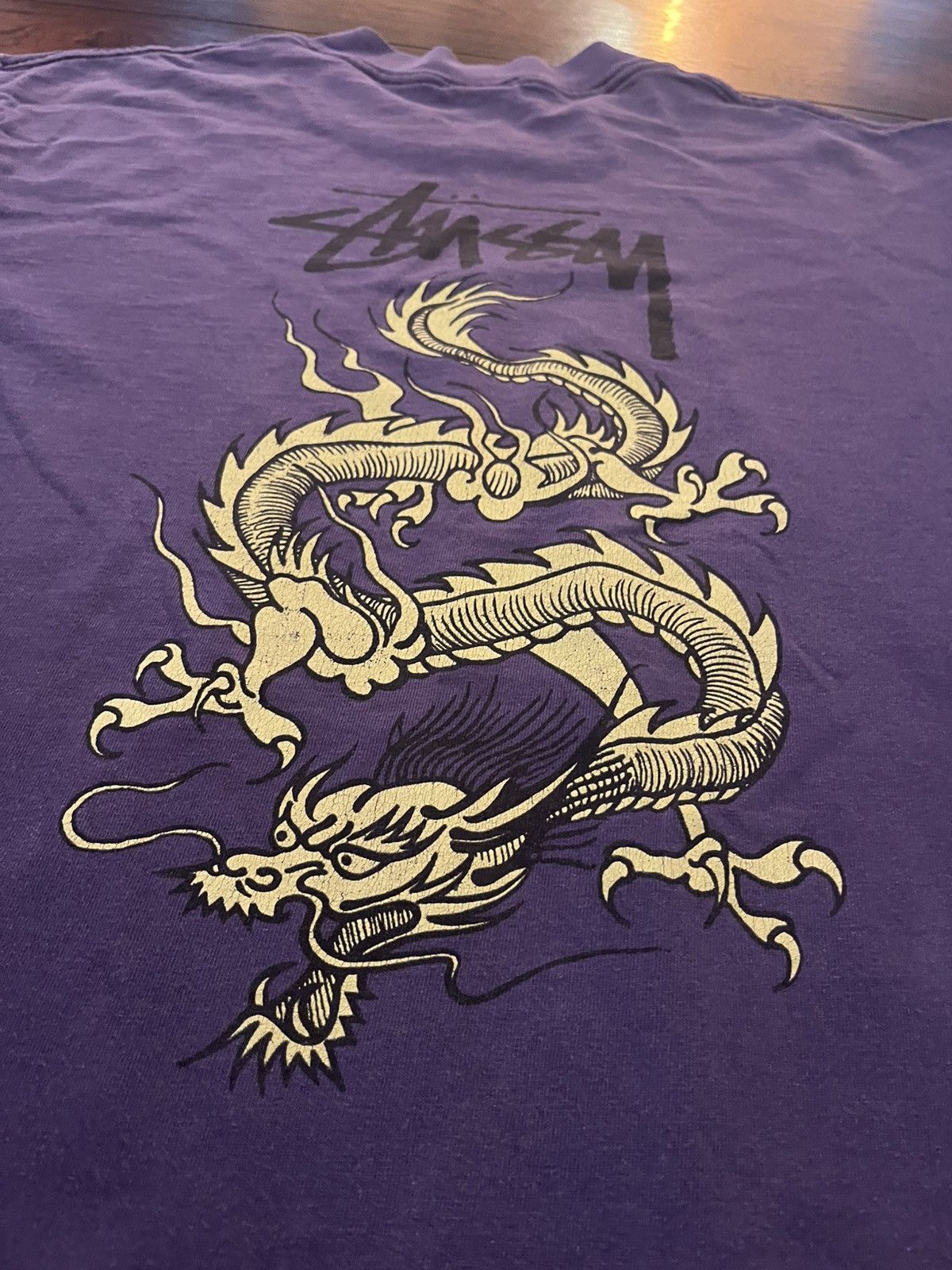Other Vintage 90s Stüssy Dragon Graphic T-Shirt | Made in USA Size US L / EU 52-54 / 3 - 6 Thumbnail