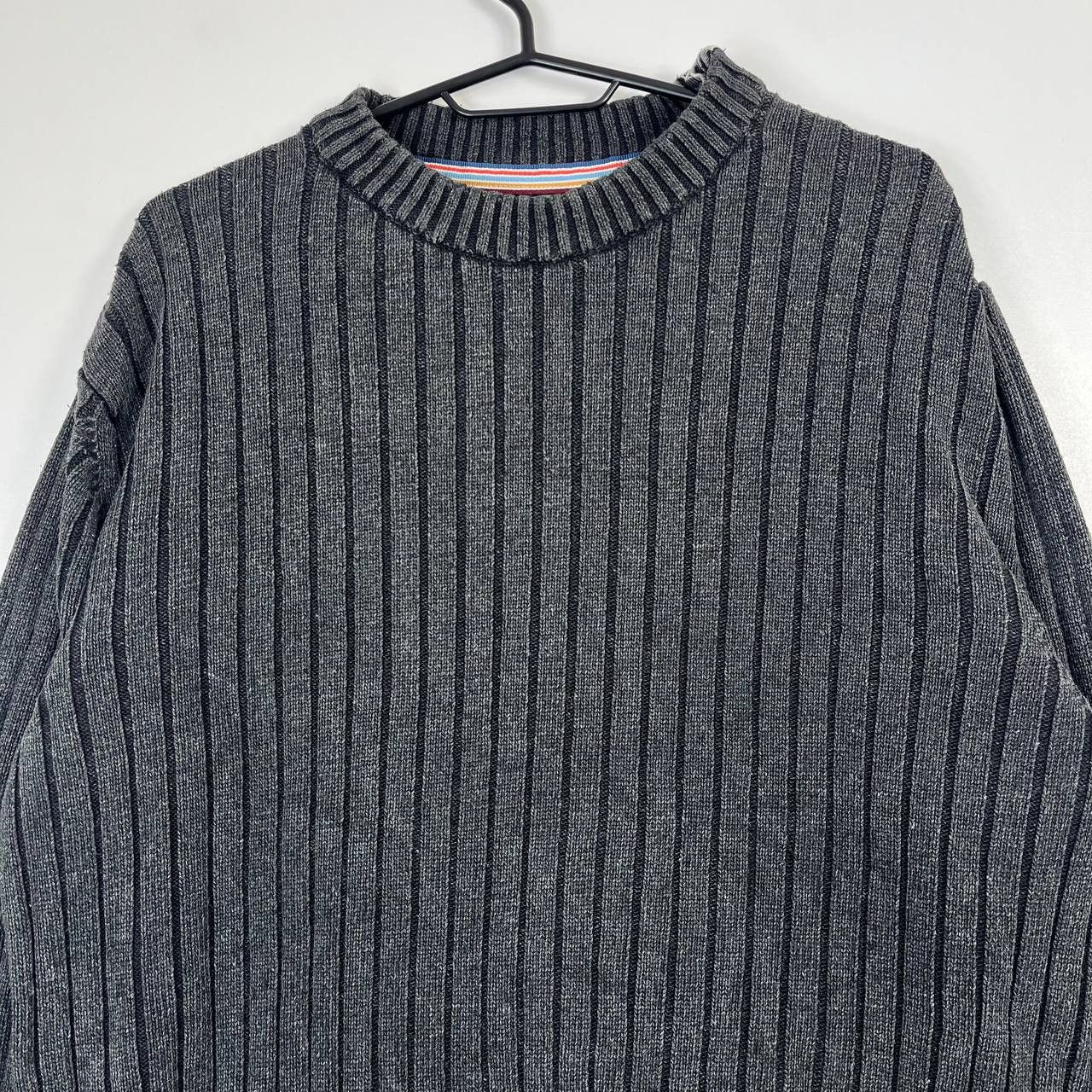 s.Oliver S.Oliver Mens Ribbed Knit Sweater Gray Crew Neck Pullove XXL Size US XXL / EU 58 / 5 - 2 Thumbnail