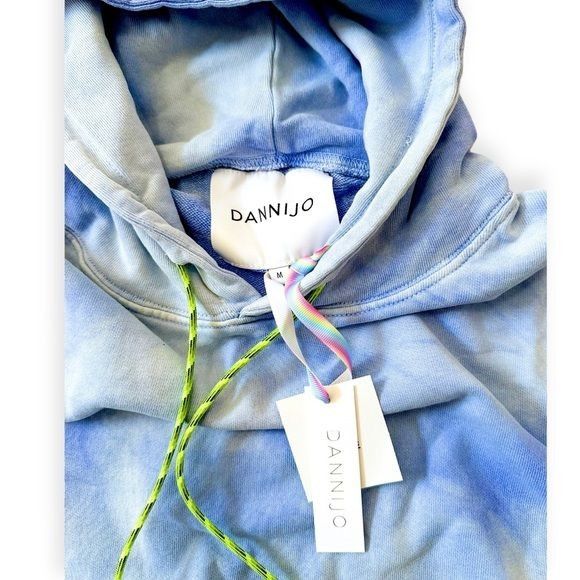 Other New with tag, DANNIJO Tie Dye Hoodie, Blue & White, Size M Size M / US 6-8 / IT 42-44 - 6 Thumbnail