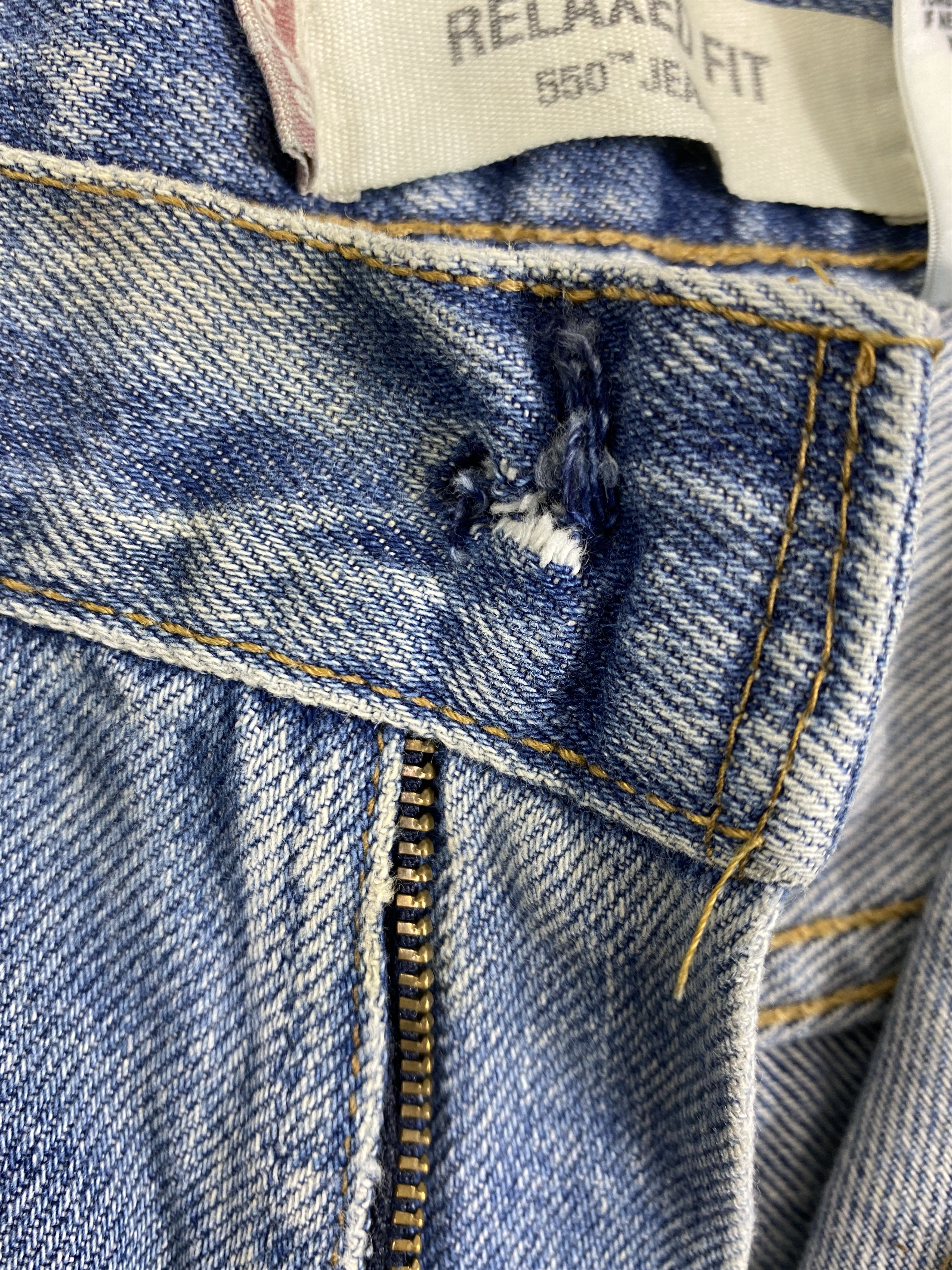 Japanese Brand Dirty Used Blue Vintage Levi's 550 41x31.5 Denim -JN1895 Size US 41 - 8 Thumbnail