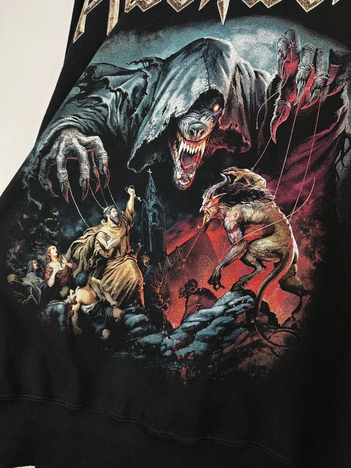 Band Tees × Vintage “THE SACRAMENT OF SIN” POWERWOLF Metal Band Zip Hoodie Y2K Size US M / EU 48-50 / 2 - 6 Thumbnail
