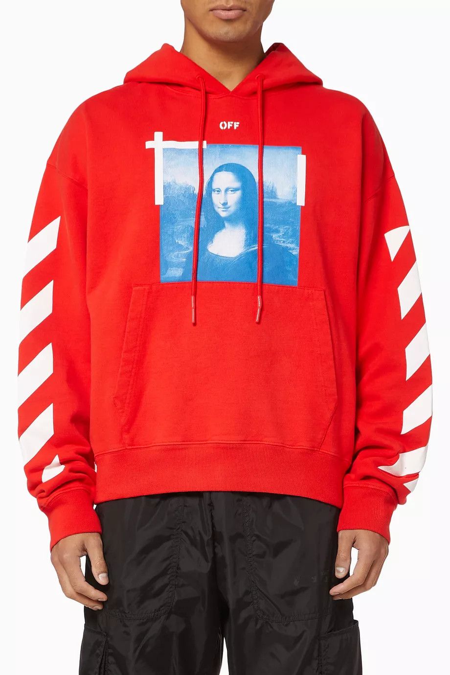 Off-White Red Mona Lisa Arrows Oversized Hoodie Size XXS / US 00 / IT 34 - 3 Thumbnail