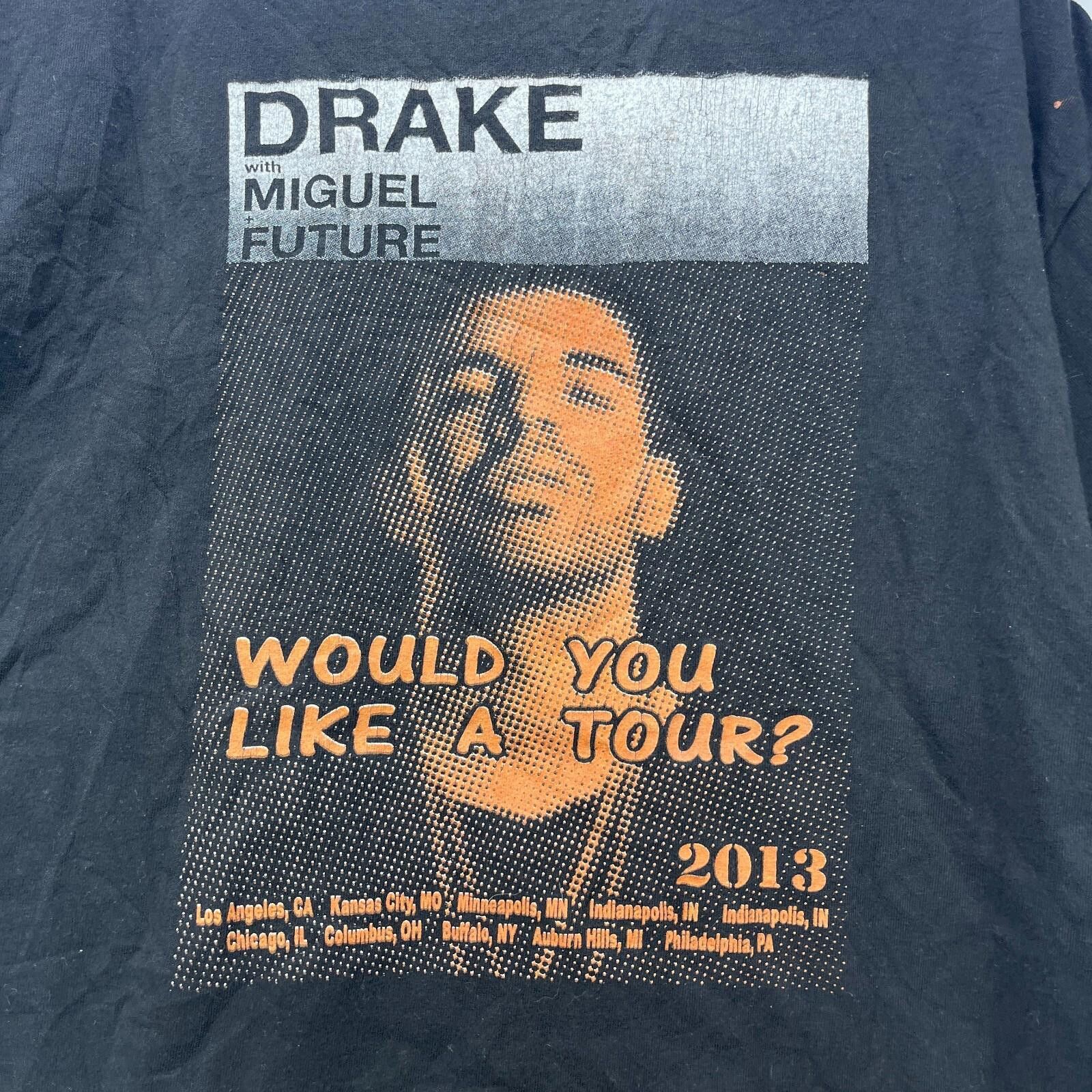 October's Very Own Drake Would You Like A Tour 2013 OVO Owl T Shirt XL Rap Size US XL / EU 56 / 4 - 5 Thumbnail