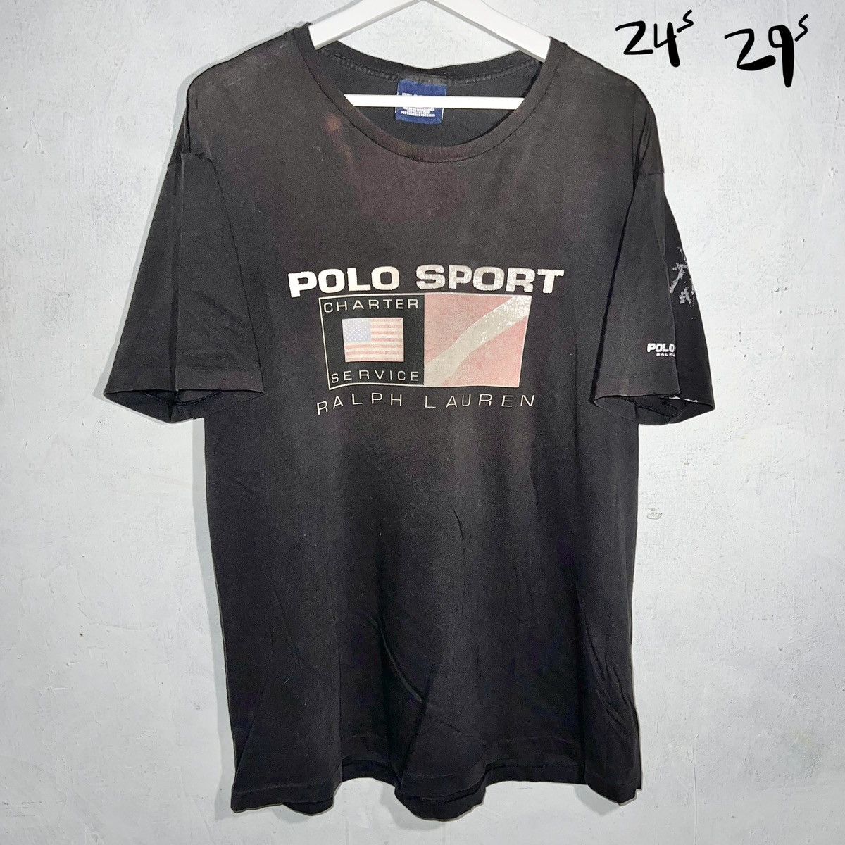 Polo Ralph Lauren × Vintage 90s vintage Polo Ralph Lauren T-Shirt Charter Service XL Size US XL / EU 56 / 4 - 1 Thumbnail