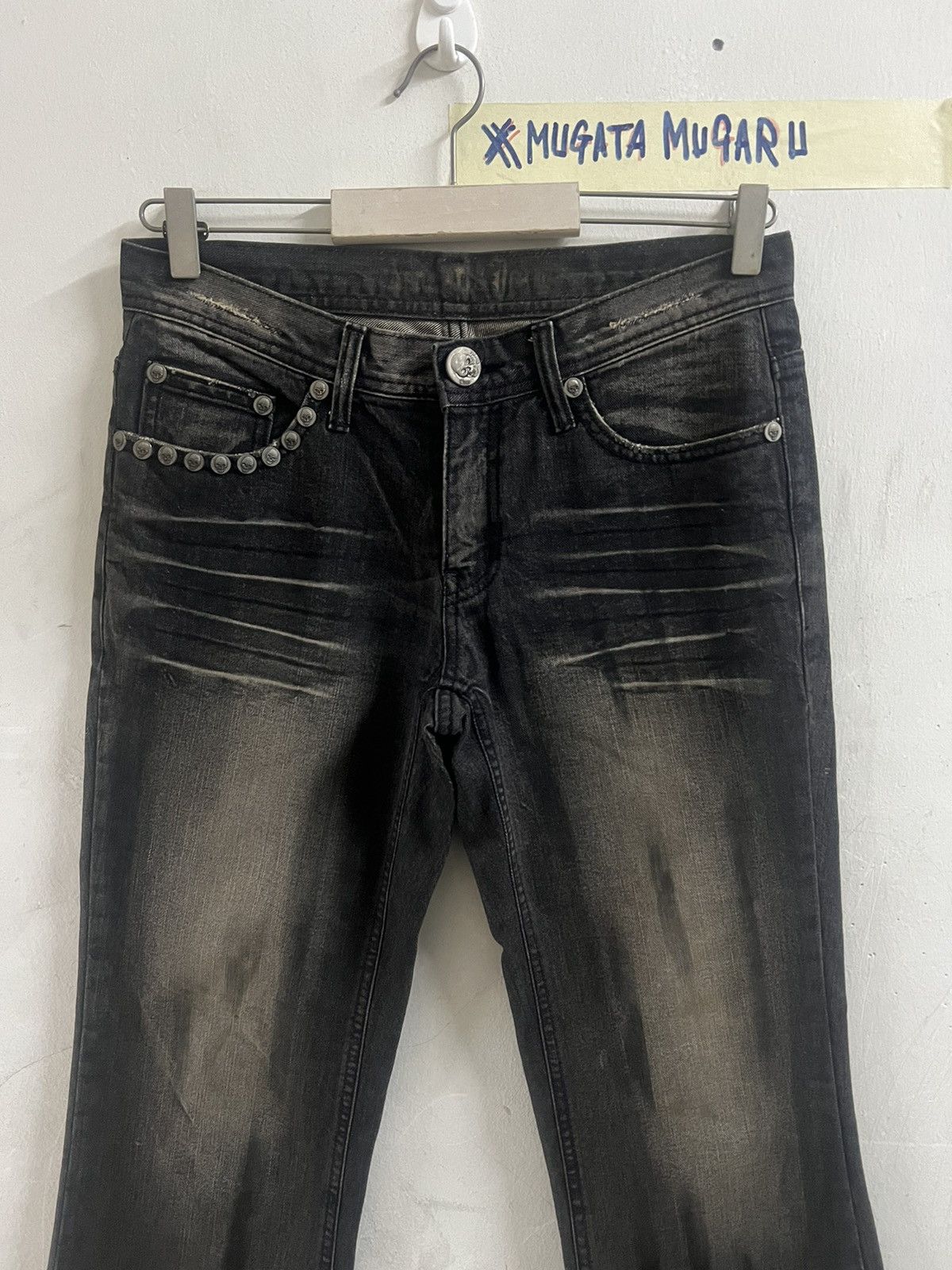 Japanese Brand FLARE UNKNOWN SKULL DENIM PANT Size US 30 / EU 46 - 7 Thumbnail