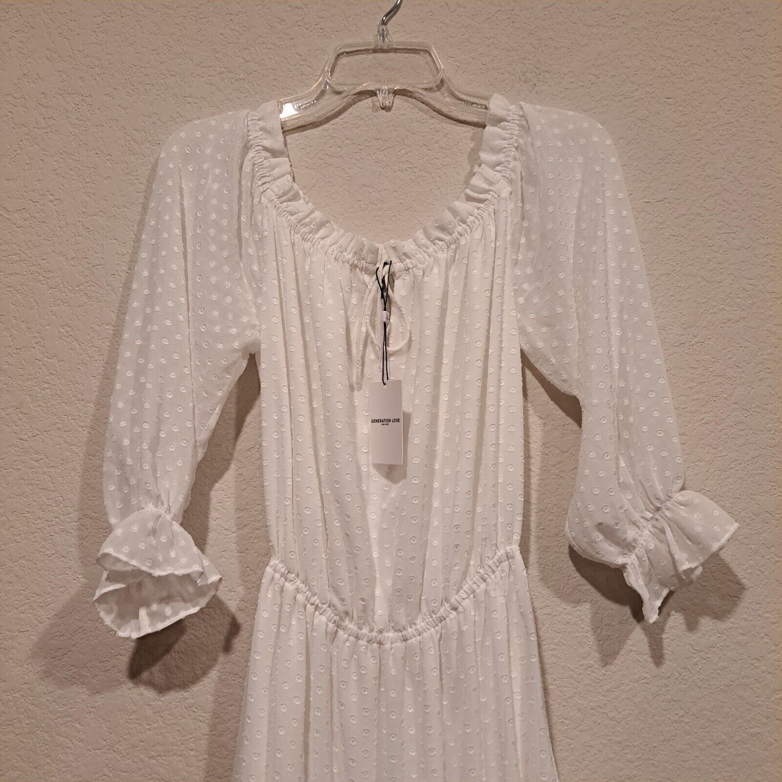 Generation Love Generation Love Leoni Jacquard Maxi Dress White Size XS NWT Size XS / US 0-2 / IT 36-38 - 2 Thumbnail