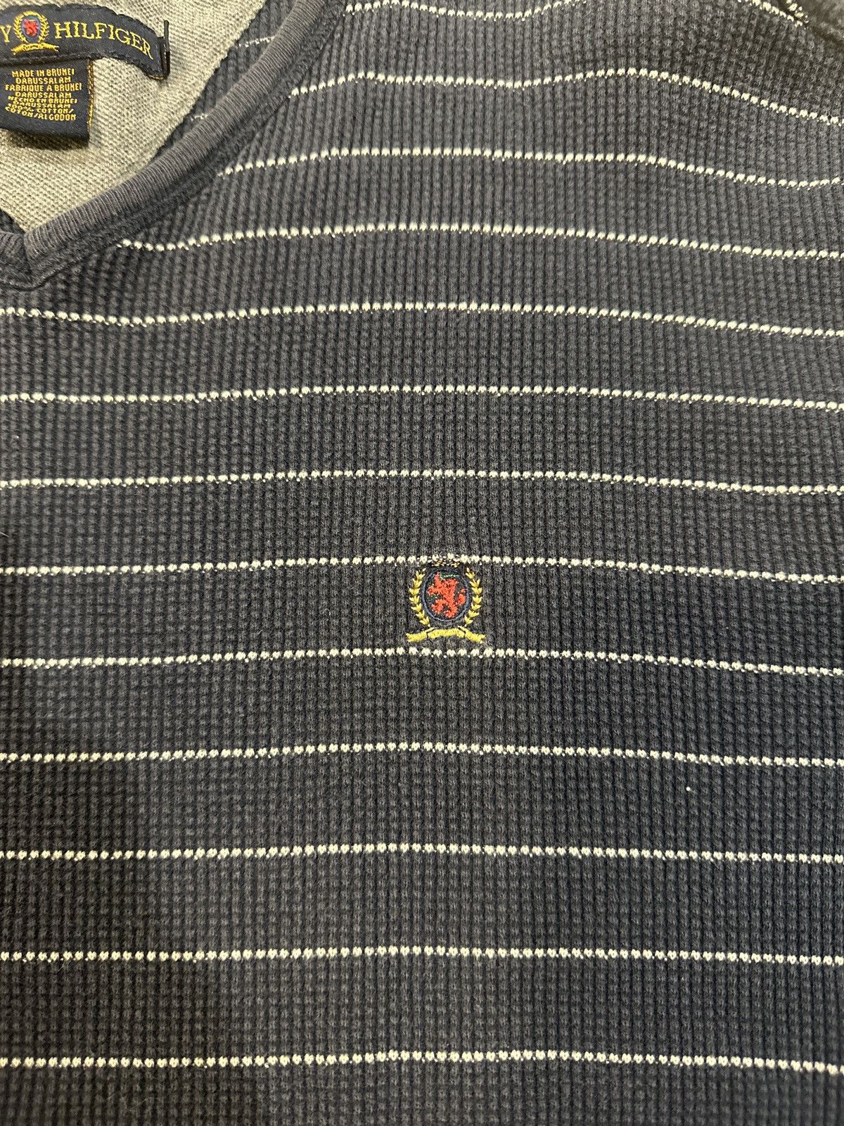 Tommy Hilfiger Vintage Waffle Knit Tommy Hilfiger T Shirt Size US M / EU 48-50 / 2 - 2 Thumbnail