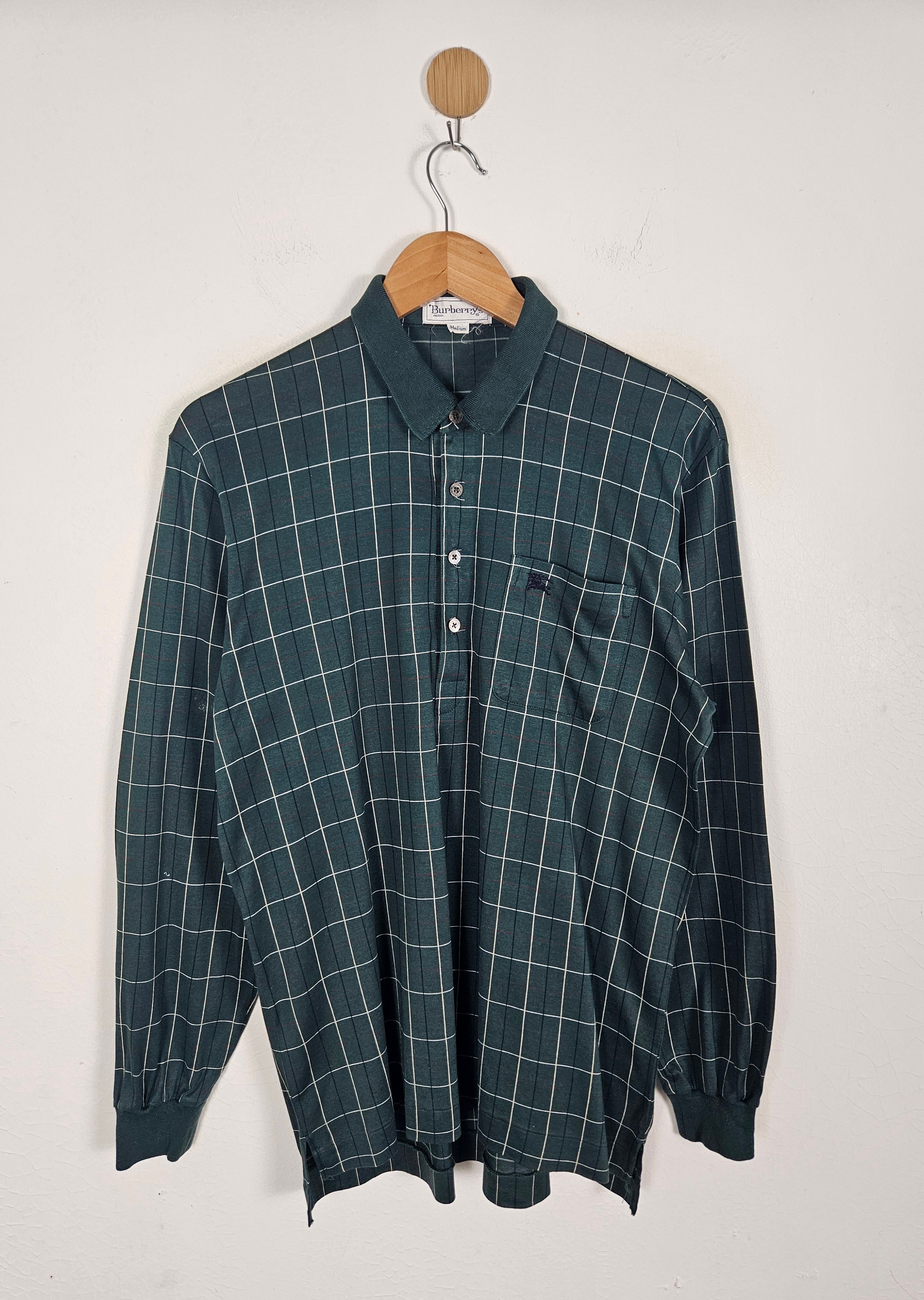 Burberry Vintage Burberrys polo checkered shirt 90s Size US M / EU 48-50 / 2 - 1 Thumbnail