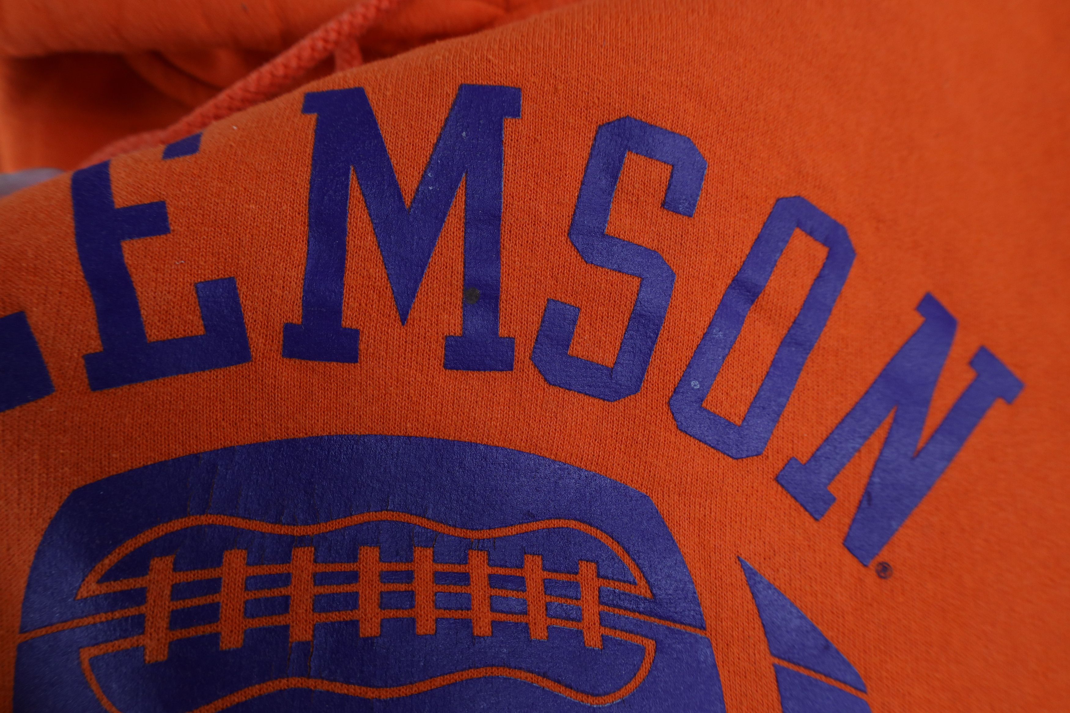 Adidas × Vintage Vintage Adidas Clemson University Football Hoodie Orange Size US M / EU 48-50 / 2 - 6 Thumbnail