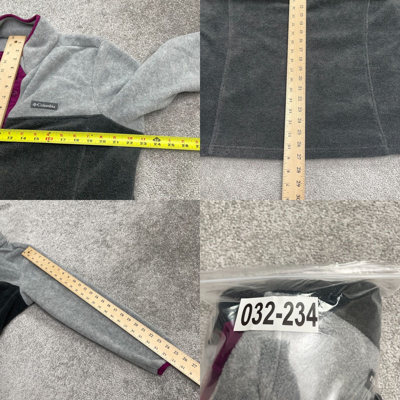 Vintage Columbia Campfire Jacket Womens XL Gray Black 1/4 Snap Button Outdoor Hiking Mid-Length Long Sleeve Regular Fit Fleece Lining Polyester Jacket/Coat Size XL / US 12-14 / IT 48-50 - 8 Thumbnail
