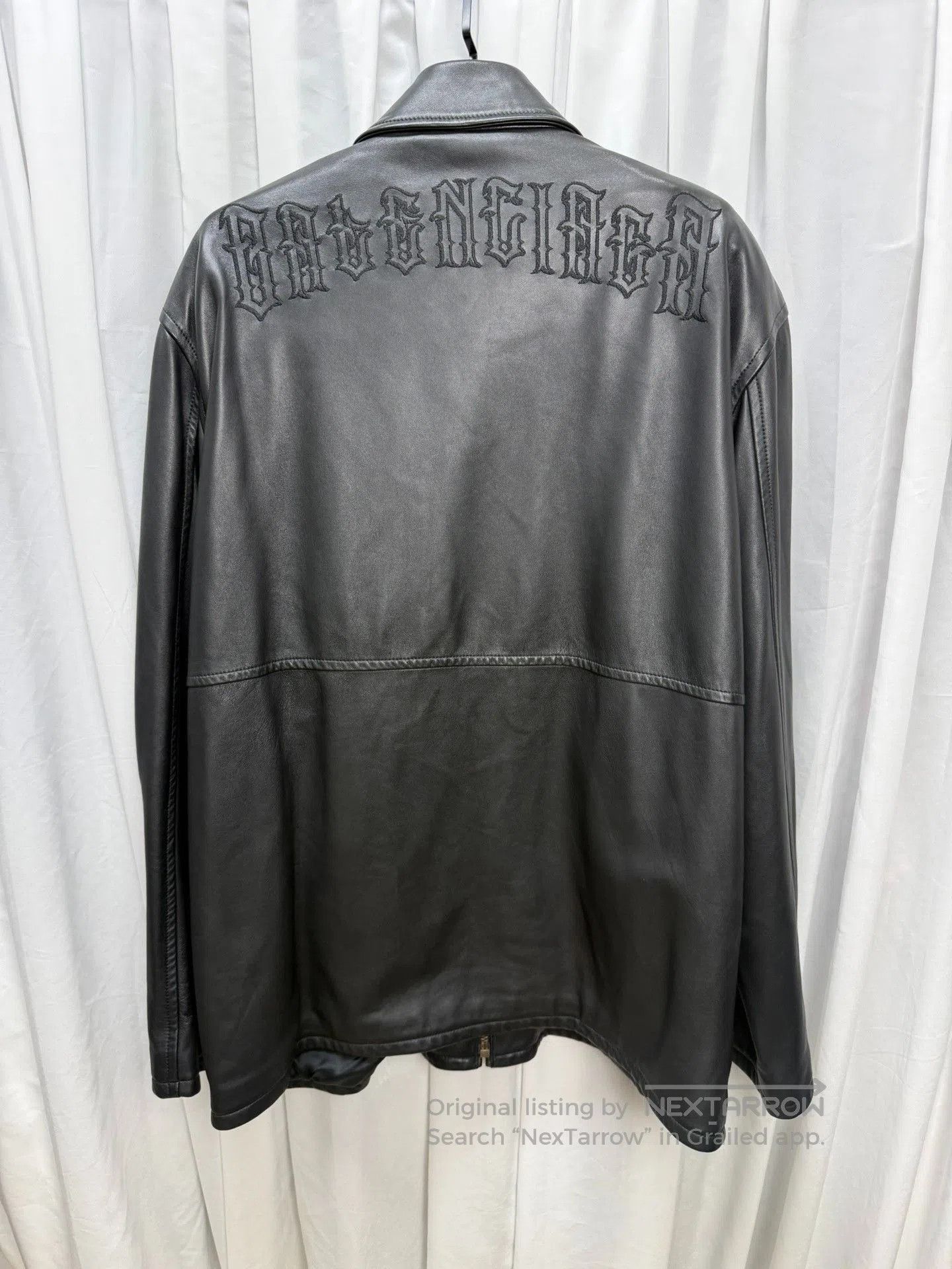 Balenciaga Balenciaga Oversized Shoulder Embroidered Leather Jacket. Size US M / EU 48-50 / 2 - 6 Thumbnail