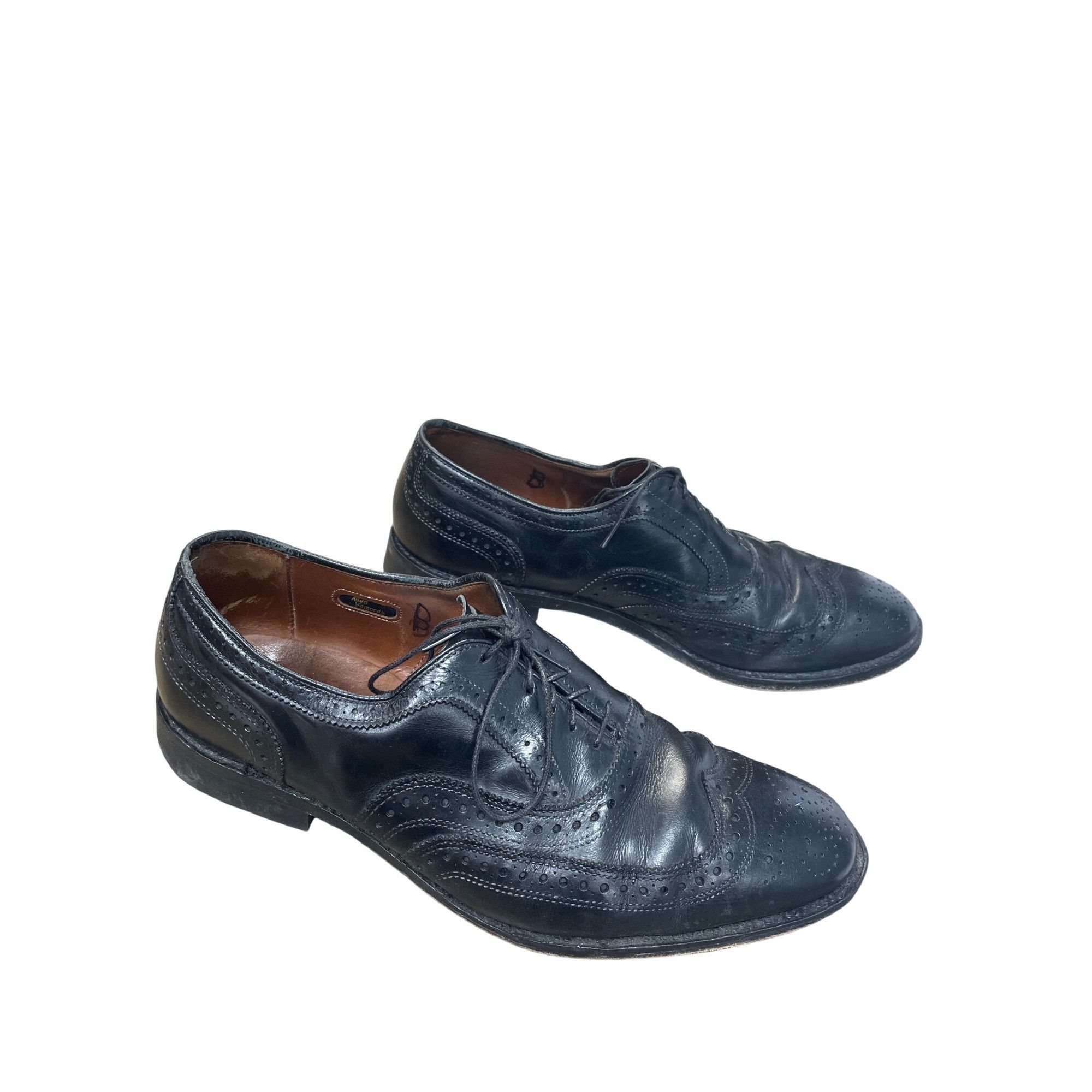 Allen Edmonds Allen Edmonds McAllister Mens Black Leather Wingtip Oxfords Size US 10.5 / EU 43-44 - 3 Thumbnail