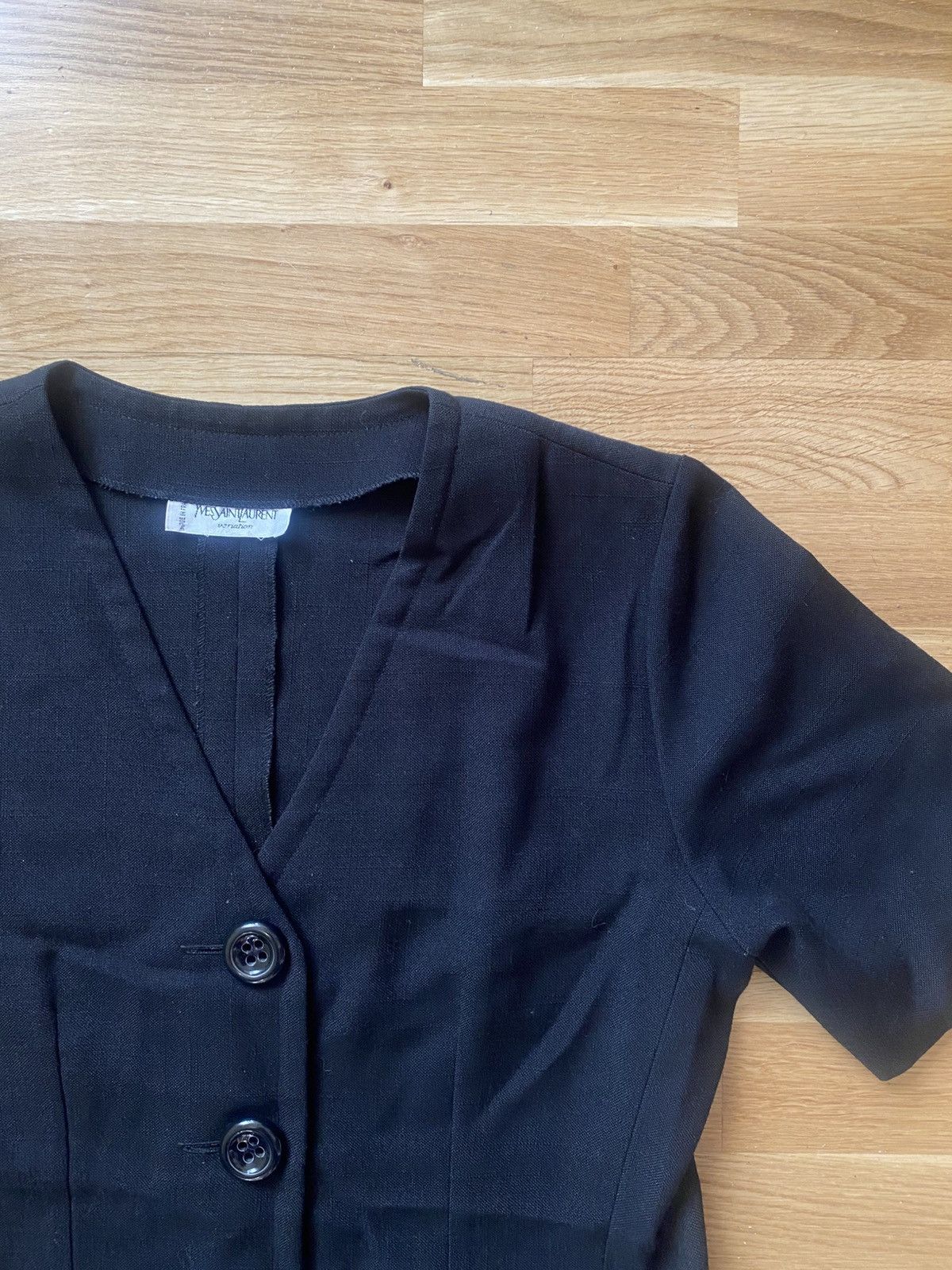 Yves Saint Laurent Vintage Yves Saint Laurent Variation Wool Dress Black Size L Size M / US 6-8 / IT 42-44 - 2 Thumbnail