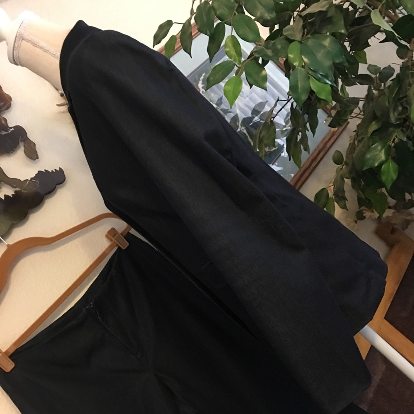 Vintage Hillard and Hanson dark blue denim look pant suit Size ONE SIZE - 2 Thumbnail
