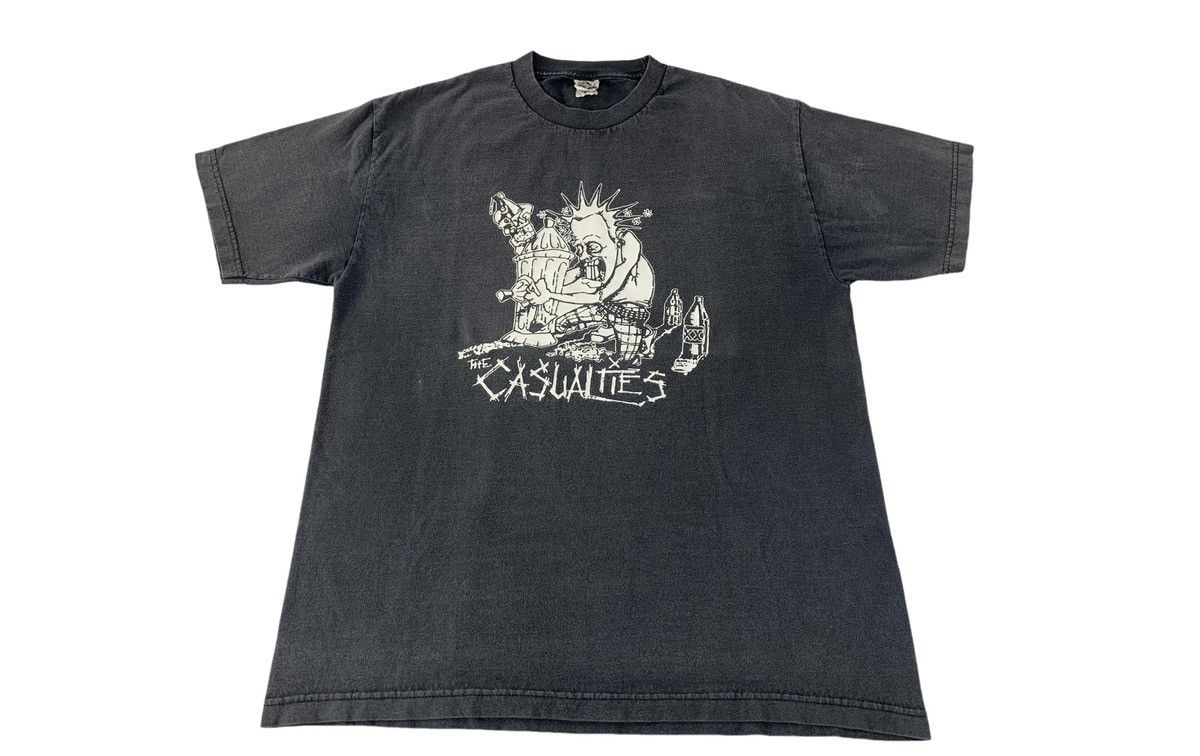 Band Tees 90s The Casualities Punk Rock Band Big Logo Black T-shirt Size US L / EU 52-54 / 3 - 1 Thumbnail
