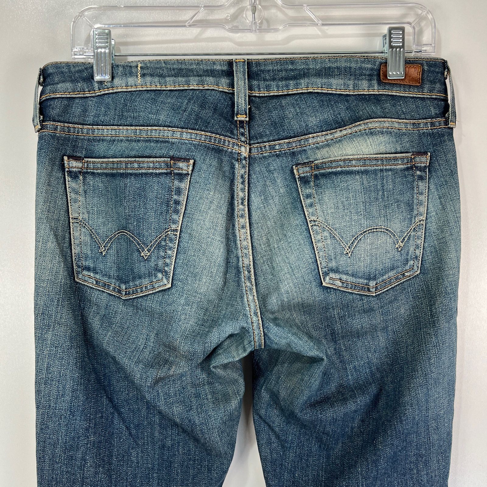 Edwin Edwin Jeans Straight Mid Rise Blue Denim Size 27" / US 4 / IT 40 - 6 Thumbnail