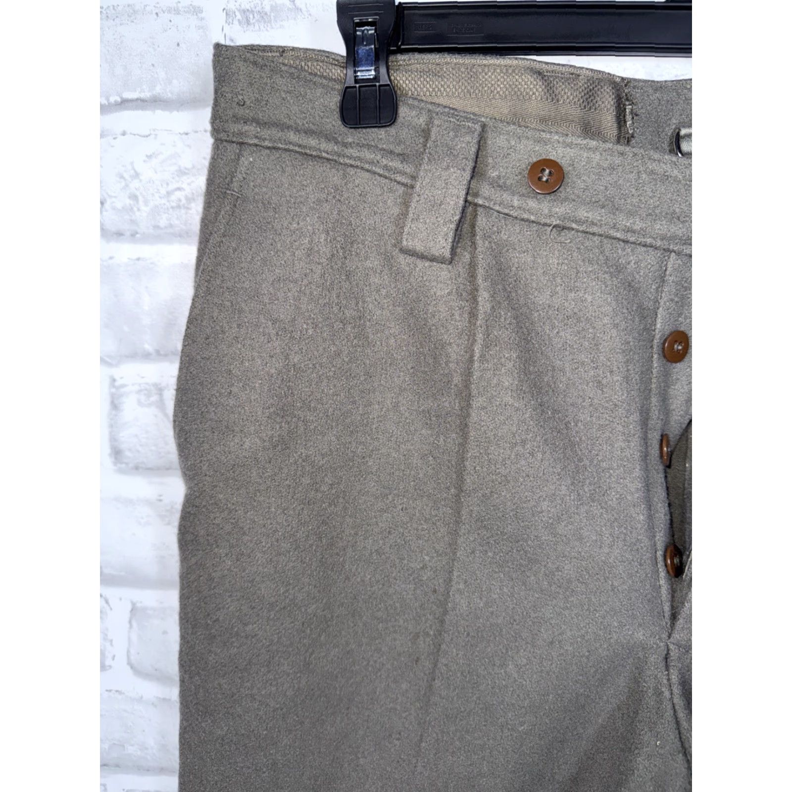 Vintage VINTAGE German Military Green Wool K48 Pants 32x29 Mens Regular 32x29 Wool Military Green Pants Size US 32 / EU 48 - 4 Thumbnail