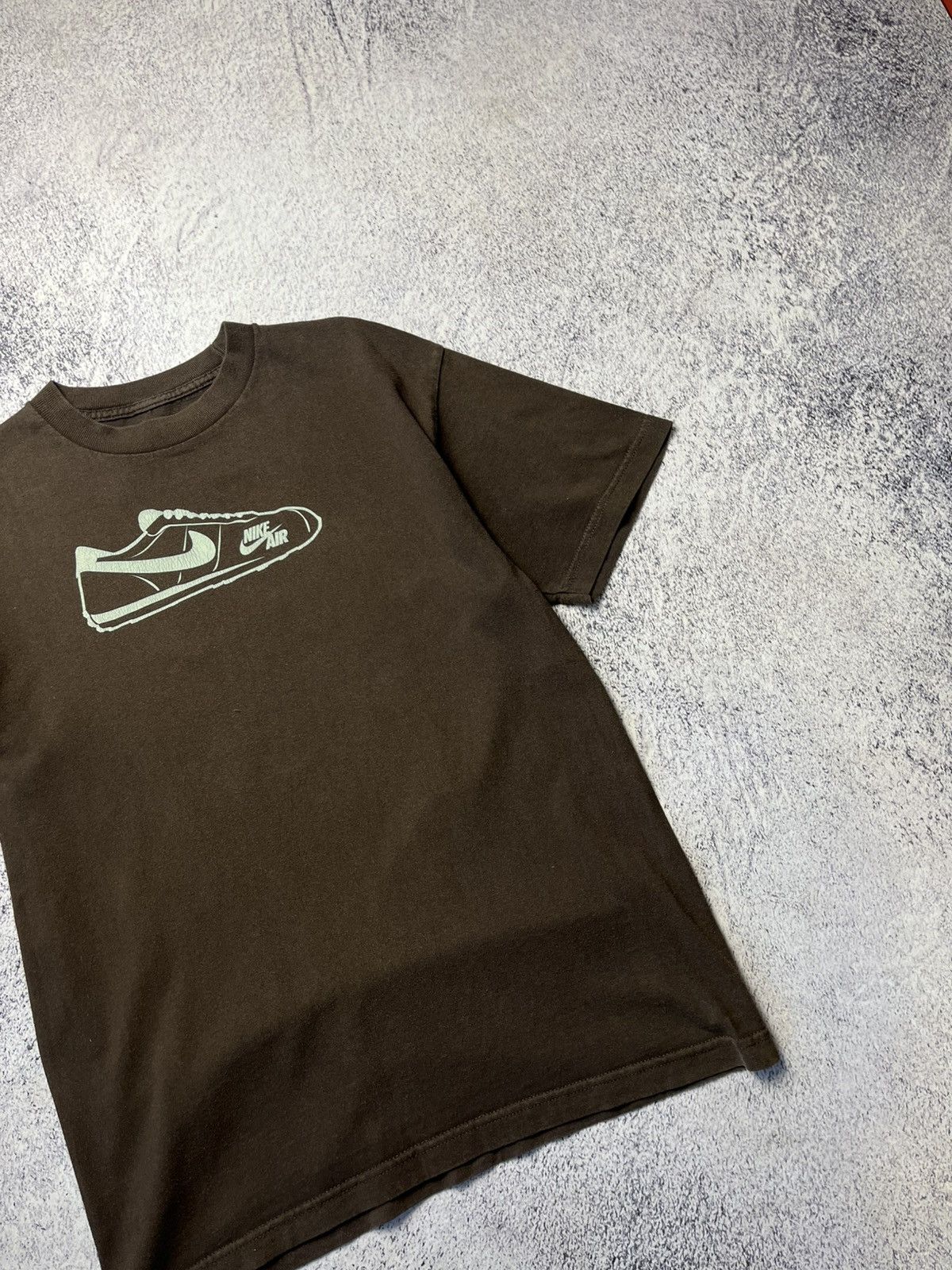Nike Vintage Nike Brown T Shirt Cortez Big Logo Y2K Streetwear Size US M / EU 48-50 / 2 - 4 Thumbnail