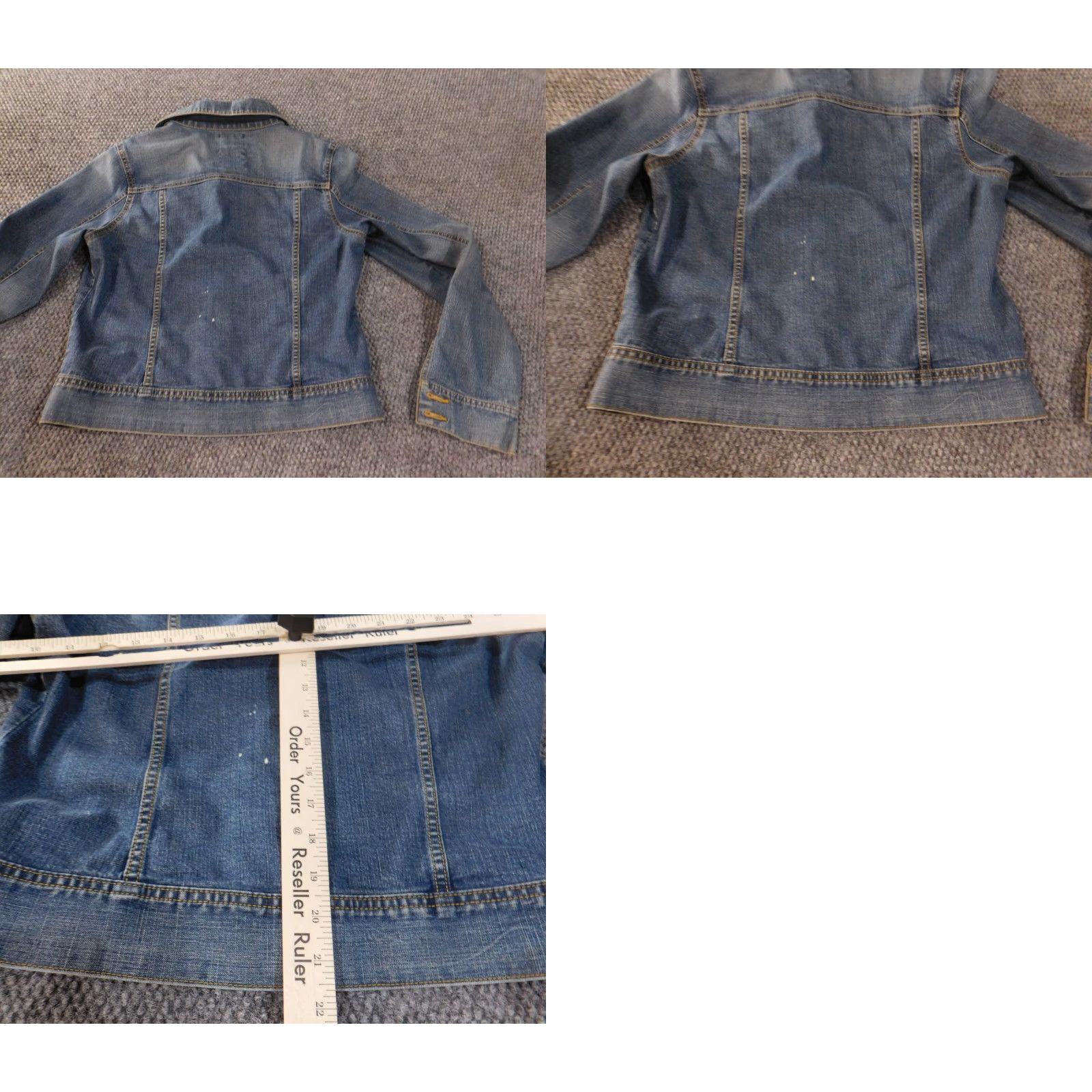 Old Navy Old Navy Jacket Womens Small Blue Denim Stretch Button Trucker Classic Casual Spring Fall Womens Size S / US 4 / IT 40 - 8 Thumbnail