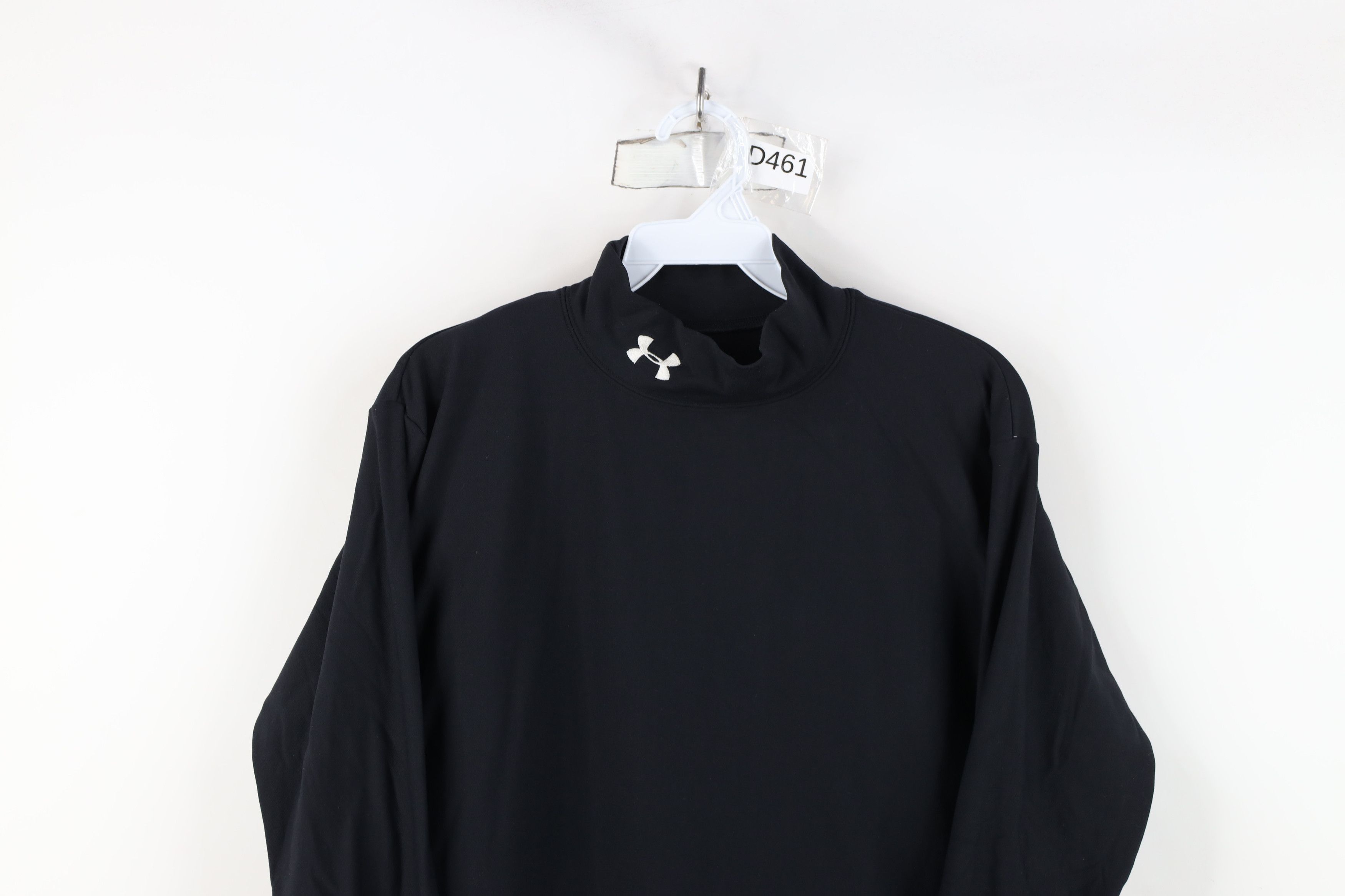 Under Armour × Vintage Under Armour ColdGear Compression Mock Neck T-Shirt Black Size US M / EU 48-50 / 2 - 2 Thumbnail