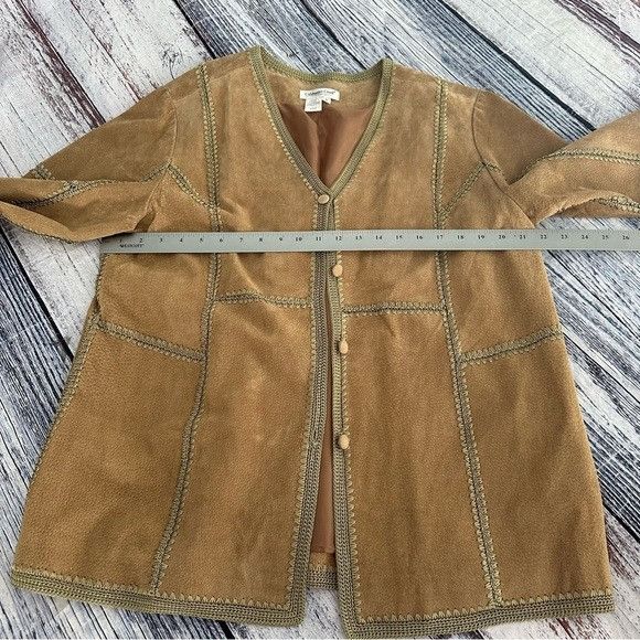 Vintage Vintage Christopher & Banks 100% Genuine Leather Boho Jacket Size L / US 10 / IT 46 - 6 Thumbnail