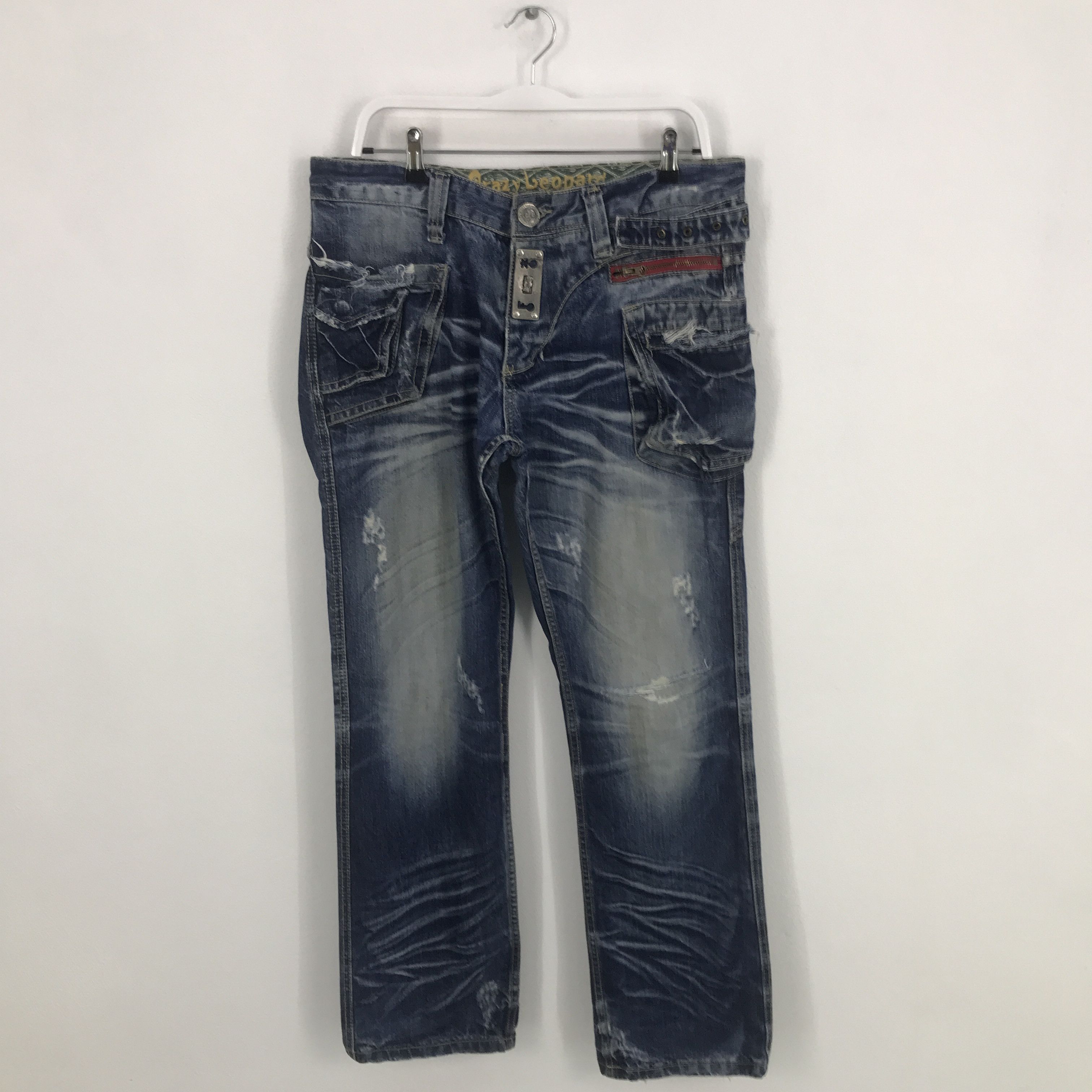 Japanese Brand Rare crazy leopard distressed jeans Size US 32 / EU 48 - 1 Thumbnail