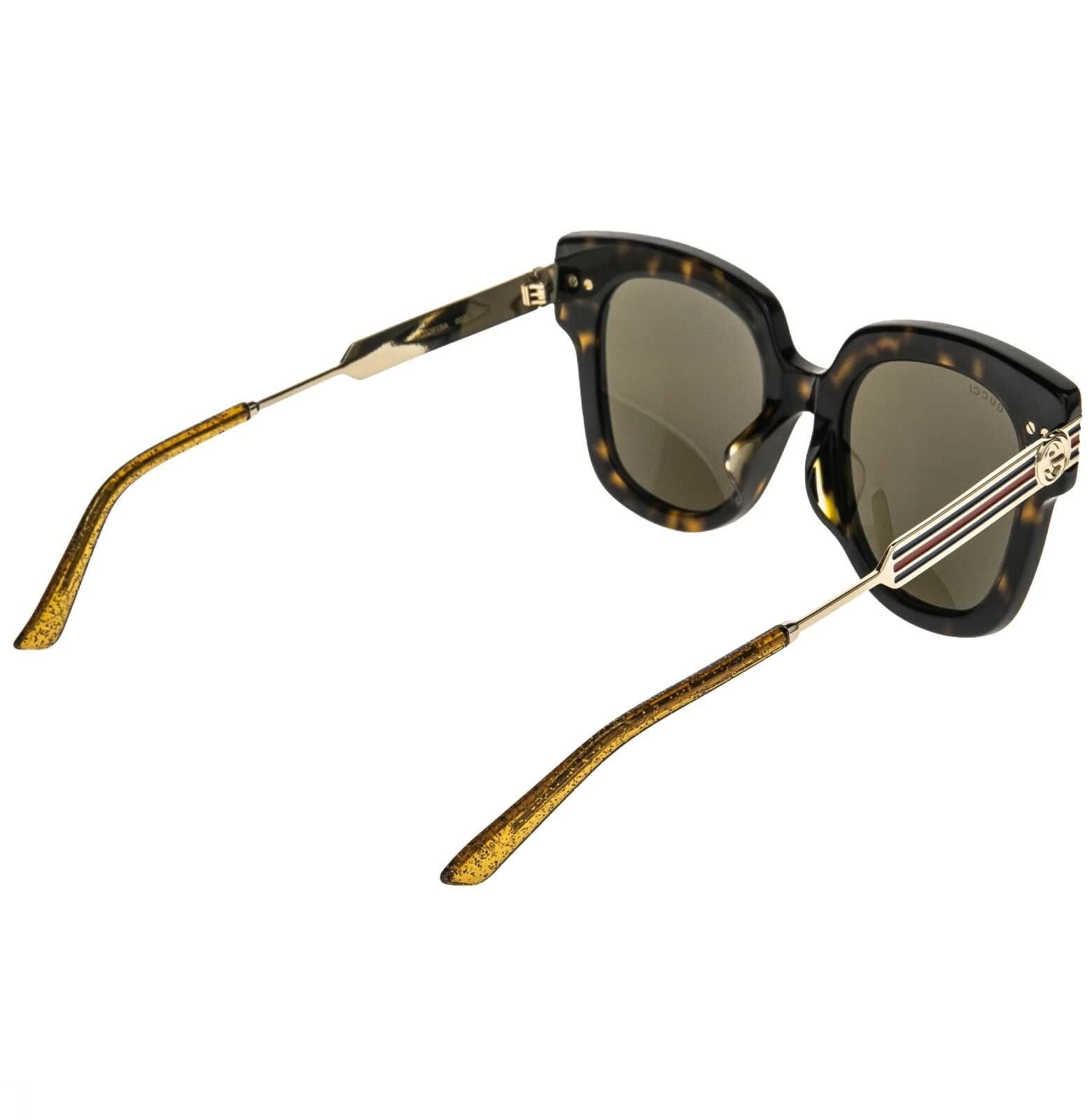 Gucci GUCCI GG0281S WEB 0281 Gold Brown Metal Sunglasses 002 Size ONE SIZE - 7 Thumbnail