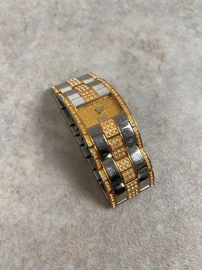 Dolce & Gabbana 2000s Dolce & Gabbana Metal Golden & Silver Old School Watch Size ONE SIZE - 2 Thumbnail